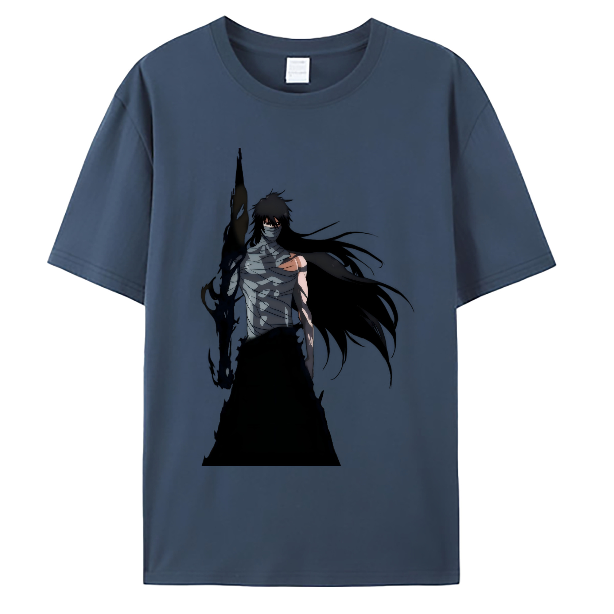 （画像用） ブリーチ 黒崎一護（くろさき いちご）BLEACH Kurosaki Ichigo 綿100％ メンズ半袖Tシャツ｜肌触りやわらか＆通気性