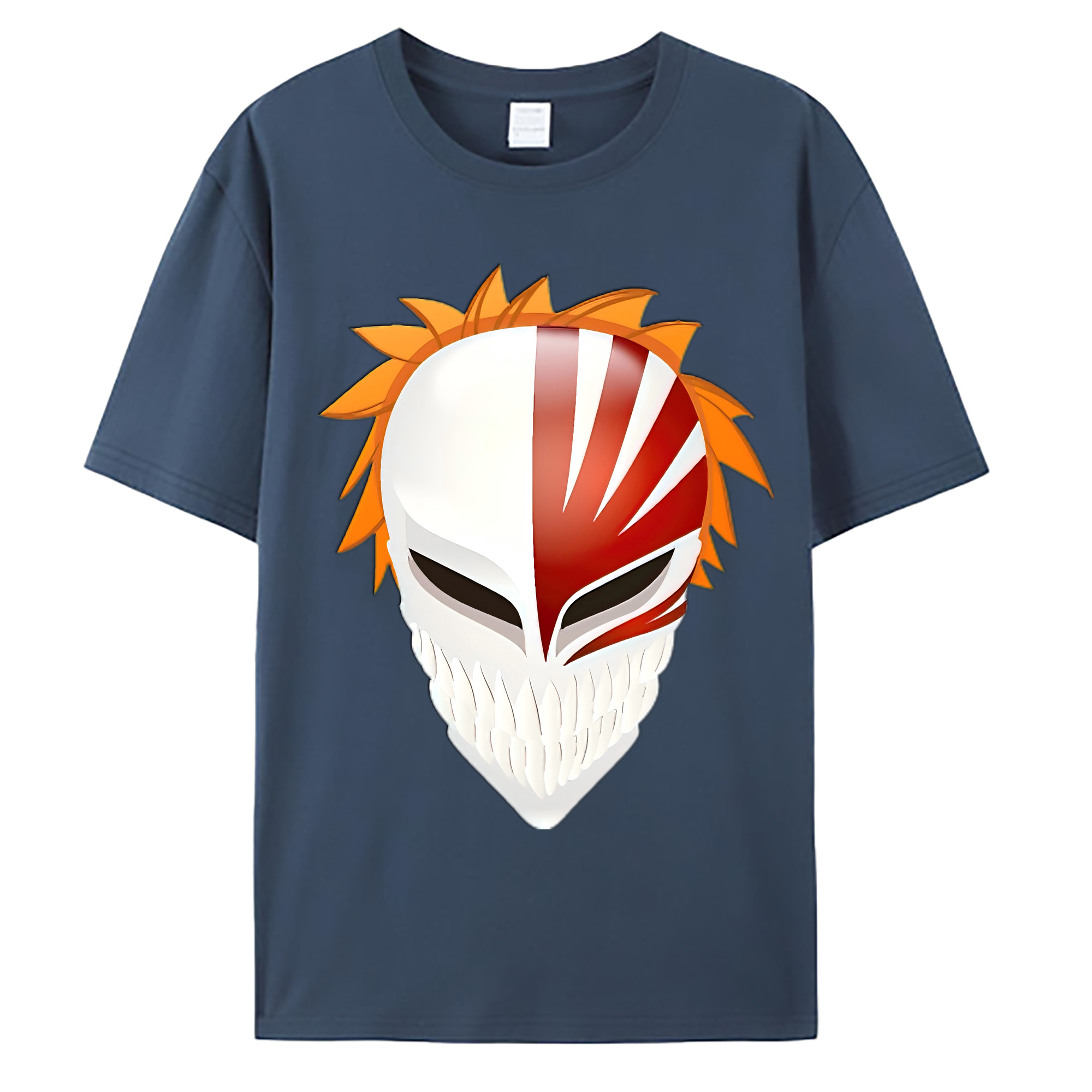 （画像用） ブリーチ 黒崎一護（くろさき いちご）BLEACH Kurosaki Ichigo 綿100％ メンズ半袖Tシャツ｜肌触りやわらか＆通気性