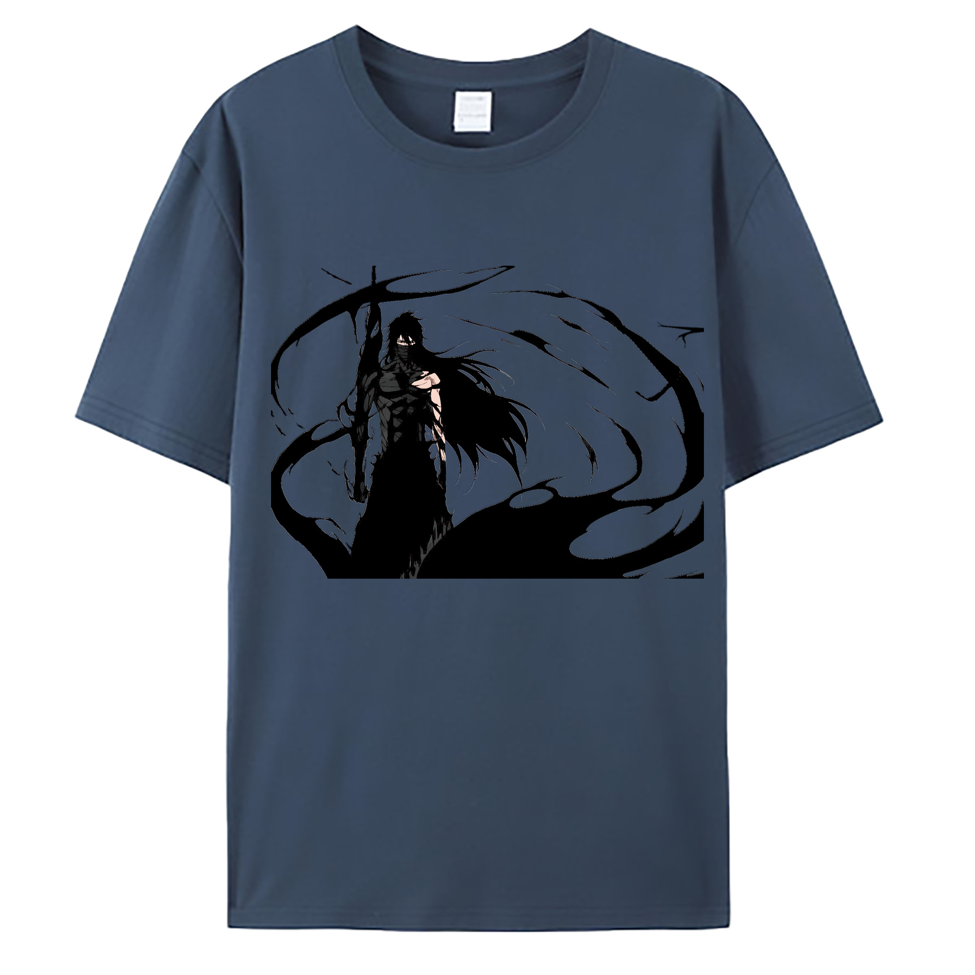 （画像用） ブリーチ 黒崎一護（くろさき いちご）BLEACH Kurosaki Ichigo 綿100％ メンズ半袖Tシャツ｜肌触りやわらか＆通気性