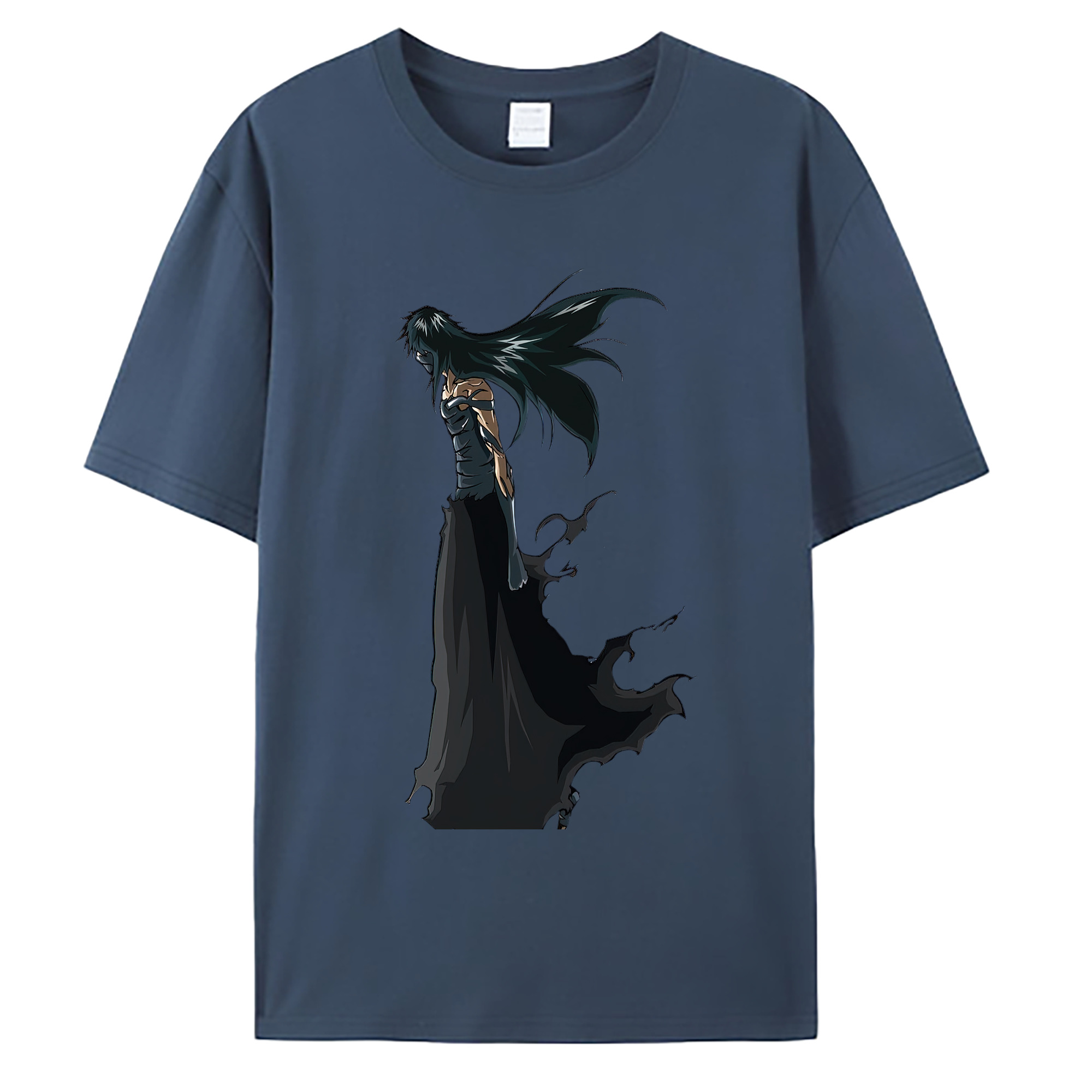 （画像用） ブリーチ 黒崎一護（くろさき いちご）BLEACH Kurosaki Ichigo 綿100％ メンズ半袖Tシャツ｜肌触りやわらか＆通気性