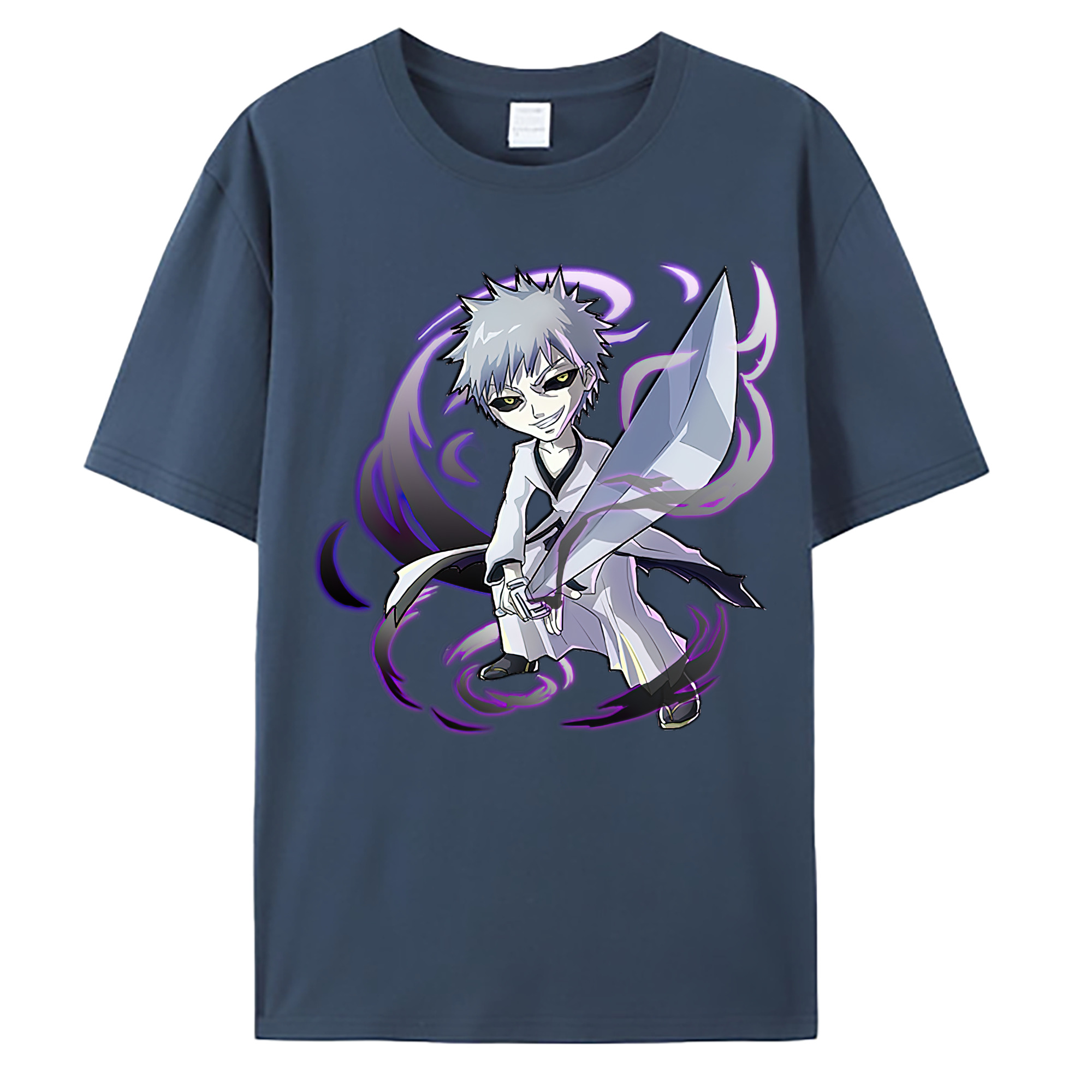 （画像用） ブリーチ 黒崎一護（くろさき いちご）BLEACH Kurosaki Ichigo 綿100％ メンズ半袖Tシャツ｜肌触りやわらか＆通気性