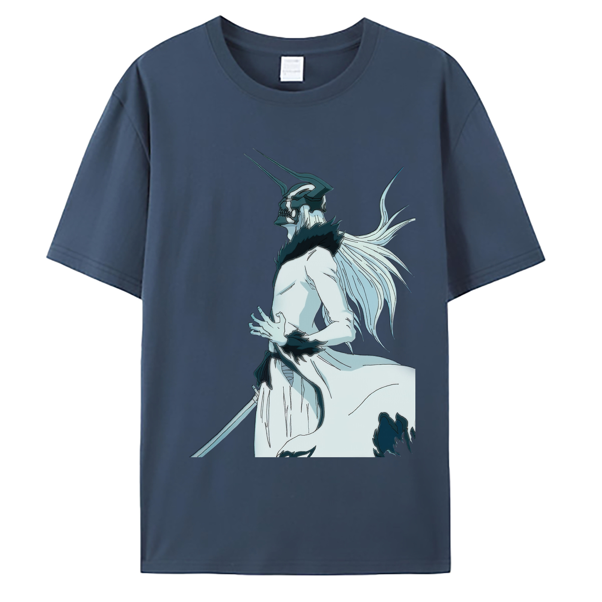 （画像用） ブリーチ 黒崎一護（くろさき いちご）BLEACH Kurosaki Ichigo 綿100％ メンズ半袖Tシャツ｜肌触りやわらか＆通気性