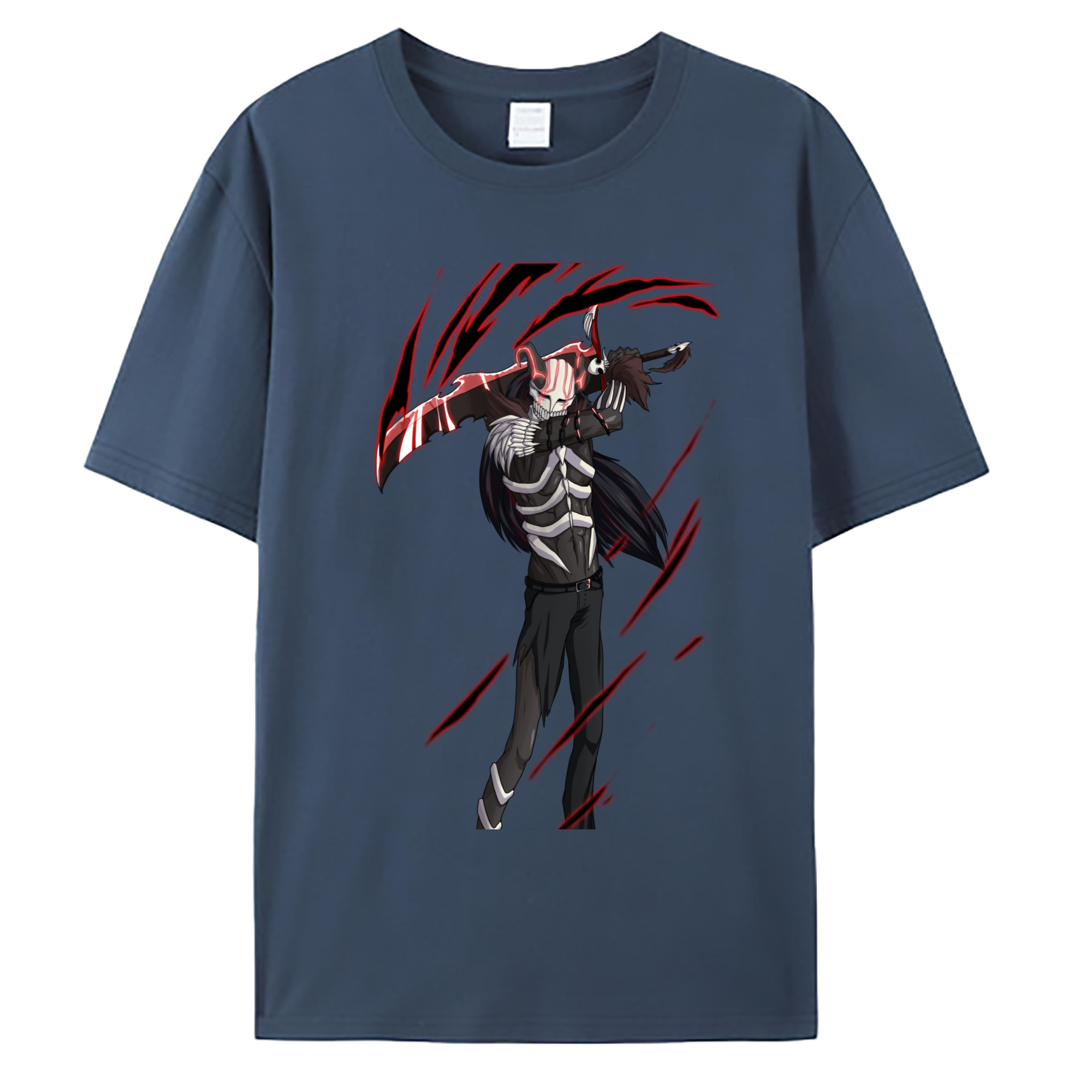 （画像用） ブリーチ 黒崎一護（くろさき いちご）BLEACH Kurosaki Ichigo 綿100％ メンズ半袖Tシャツ｜肌触りやわらか＆通気性