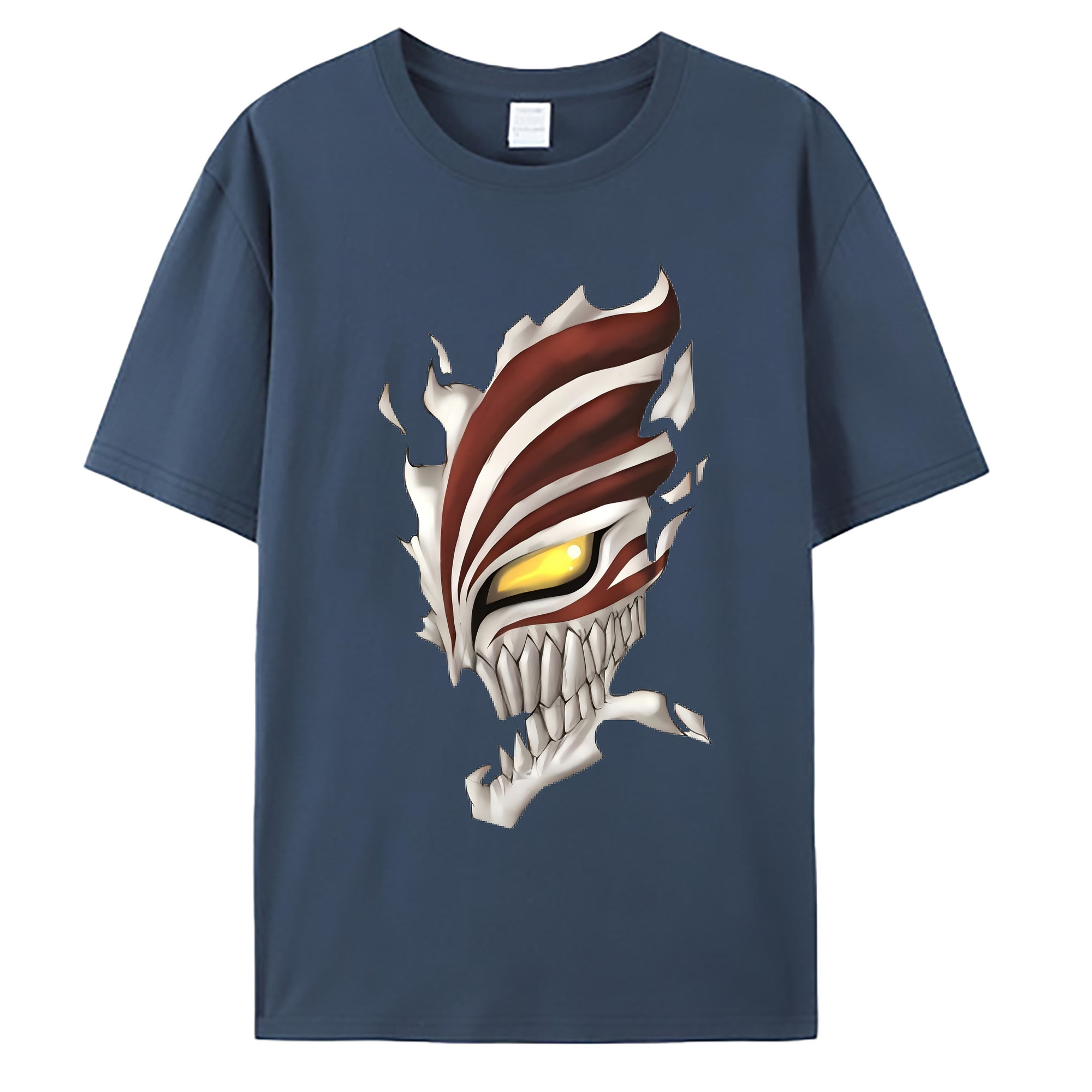 （画像用） ブリーチ 黒崎一護（くろさき いちご）BLEACH Kurosaki Ichigo 綿100％ メンズ半袖Tシャツ｜肌触りやわらか＆通気性