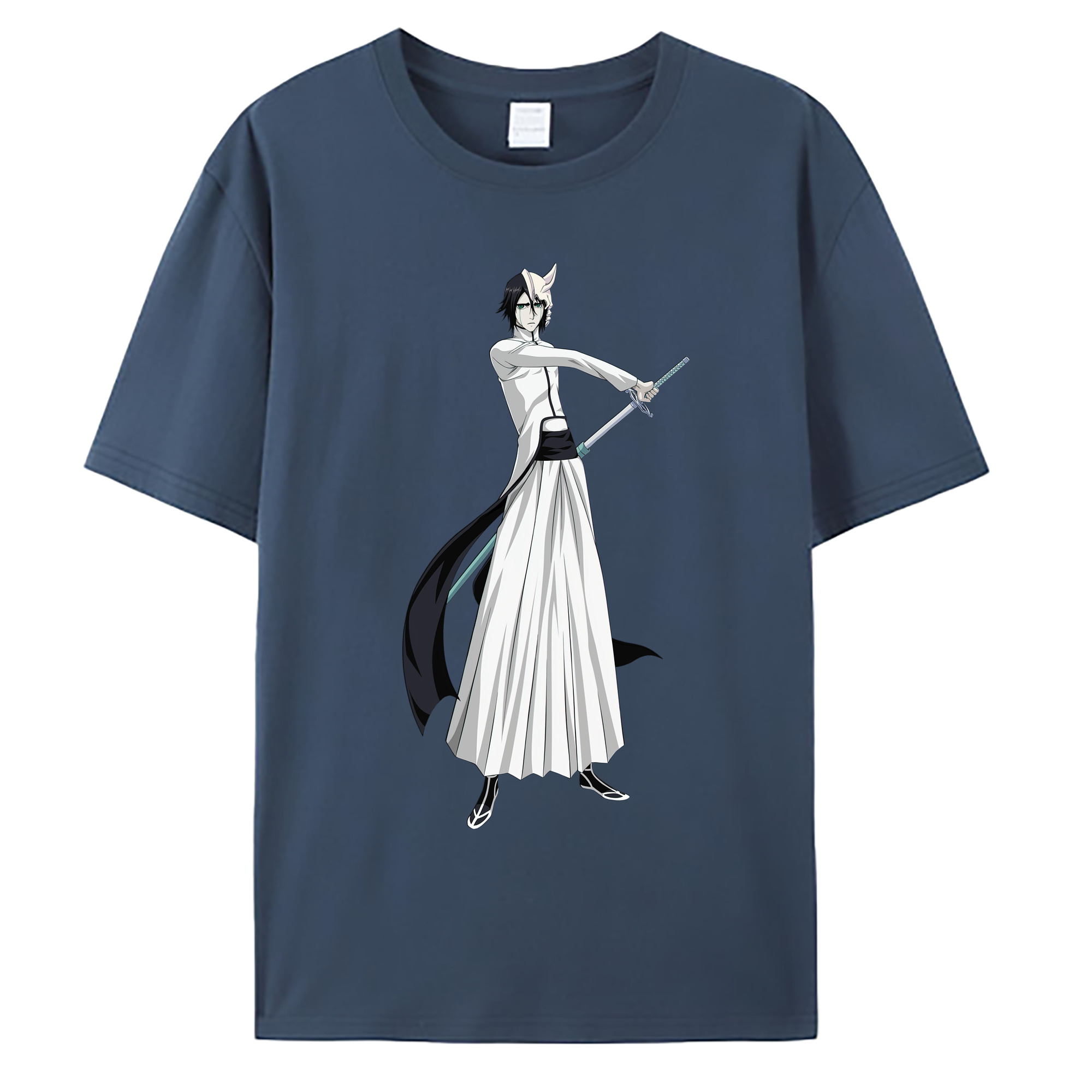 （画像用） ブリーチ ウルキオラ·シファー BLEACH Ulquiorra cifer 綿100％ メンズ半袖Tシャツ｜肌触りやわらか＆通気性