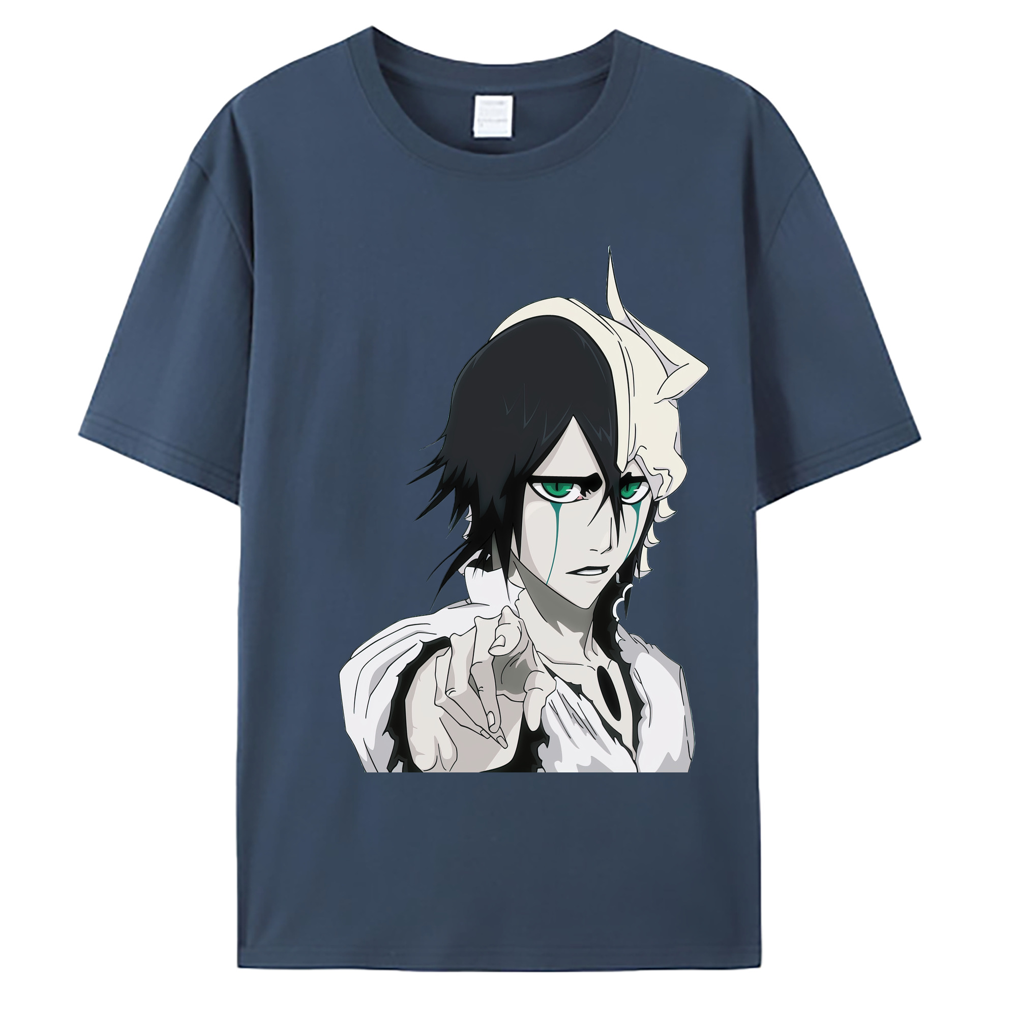 （画像用） ブリーチ ウルキオラ·シファー BLEACH Ulquiorra cifer 綿100％ メンズ半袖Tシャツ｜肌触りやわらか＆通気性