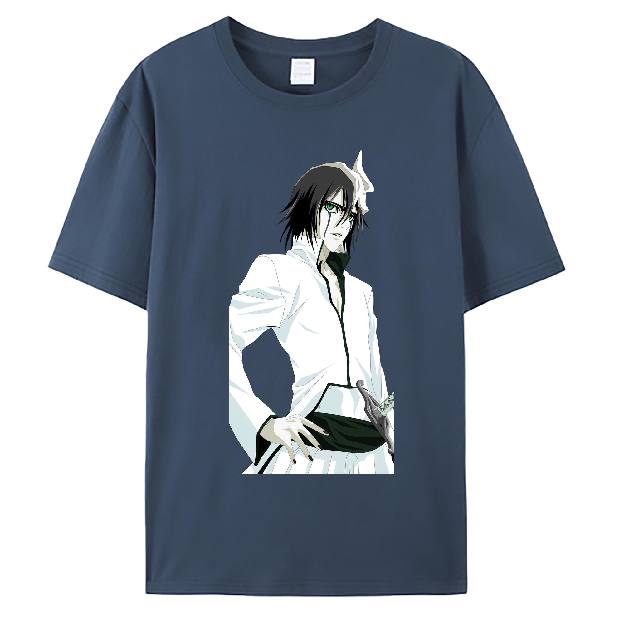 （画像用） ブリーチ ウルキオラ·シファー BLEACH Ulquiorra cifer 綿100％ メンズ半袖Tシャツ｜肌触りやわらか＆通気性