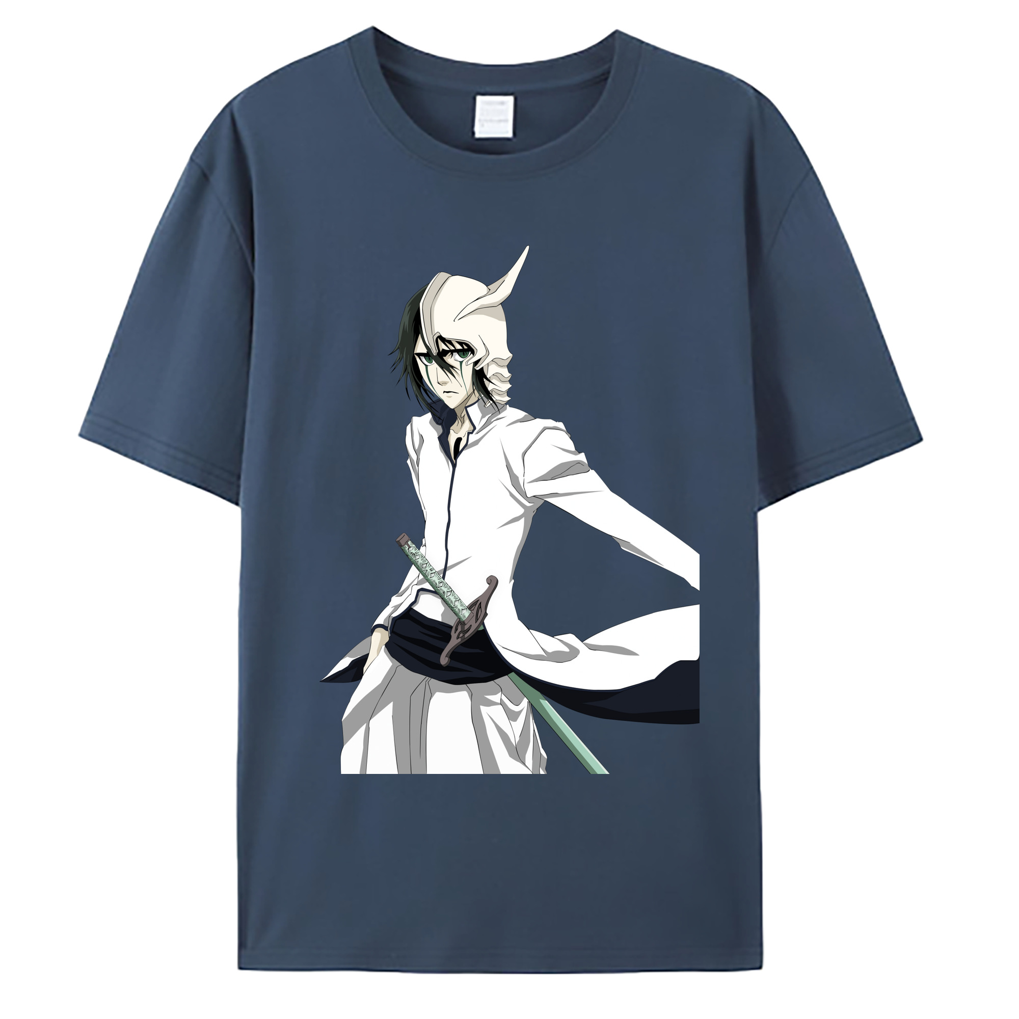 （画像用） ブリーチ ウルキオラ·シファー BLEACH Ulquiorra cifer 綿100％ メンズ半袖Tシャツ｜肌触りやわらか＆通気性