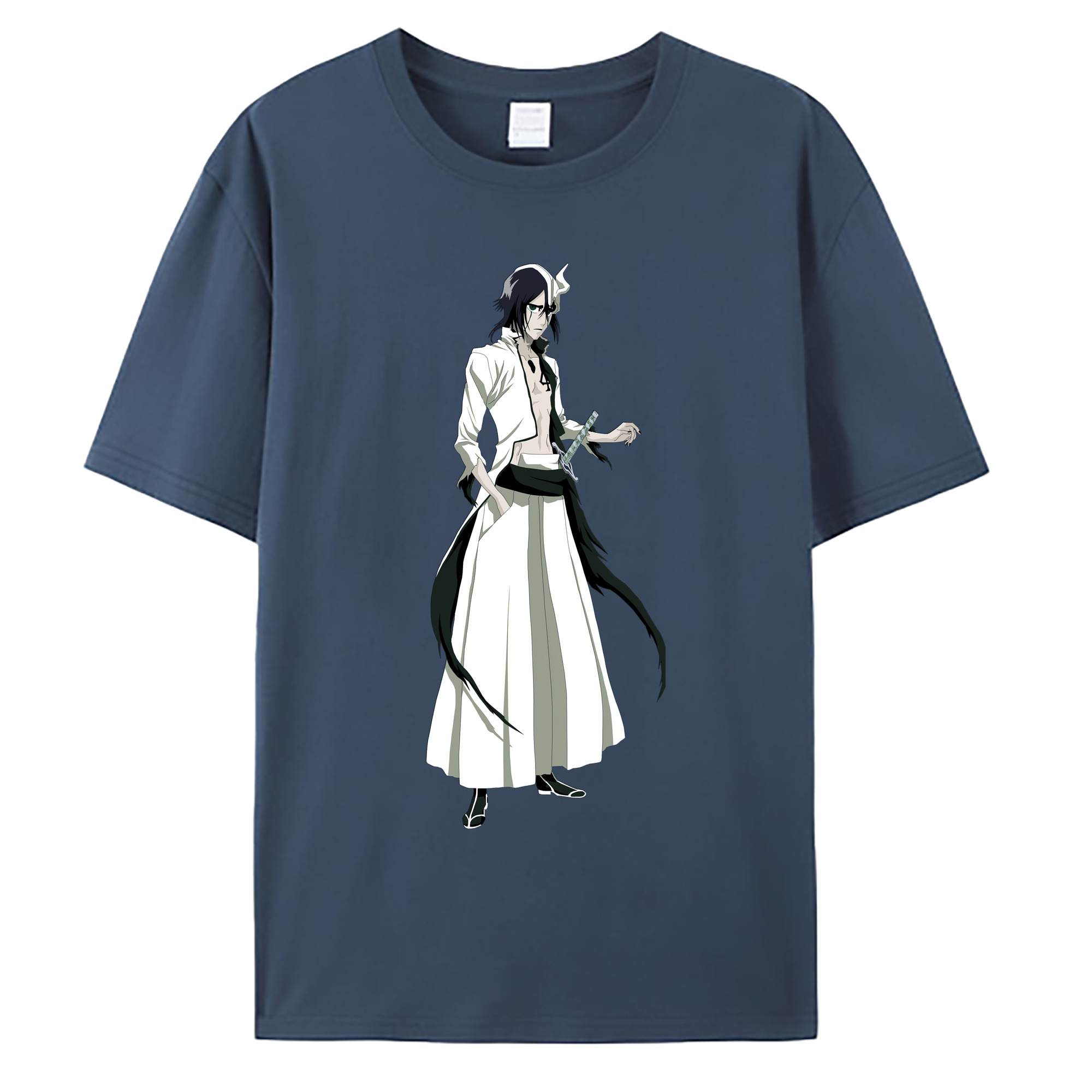 （画像用） ブリーチ ウルキオラ·シファー BLEACH Ulquiorra cifer 綿100％ メンズ半袖Tシャツ｜肌触りやわらか＆通気性