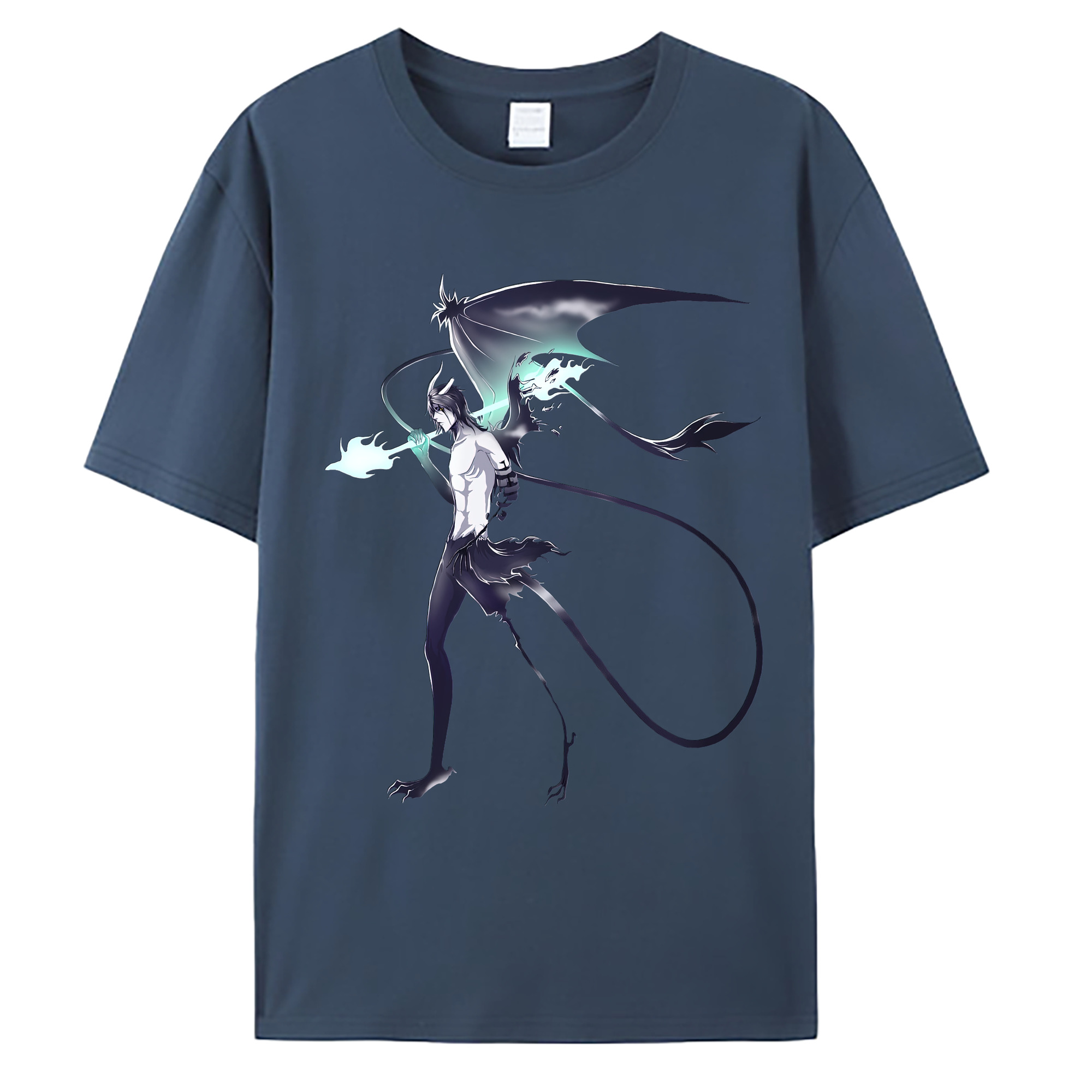 （画像用） ブリーチ ウルキオラ·シファー BLEACH Ulquiorra cifer 綿100％ メンズ半袖Tシャツ｜肌触りやわらか＆通気性