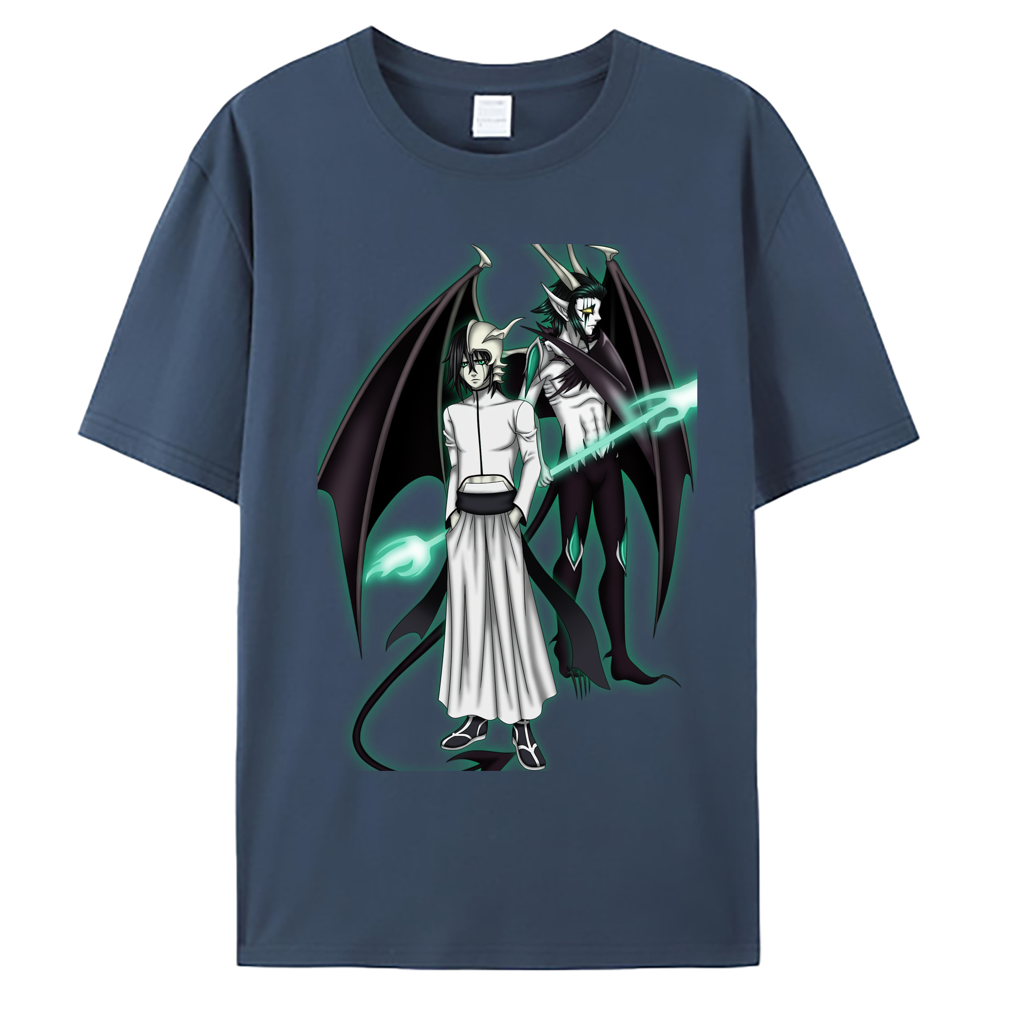 （画像用） ブリーチ ウルキオラ·シファー BLEACH Ulquiorra cifer 綿100％ メンズ半袖Tシャツ｜肌触りやわらか＆通気性