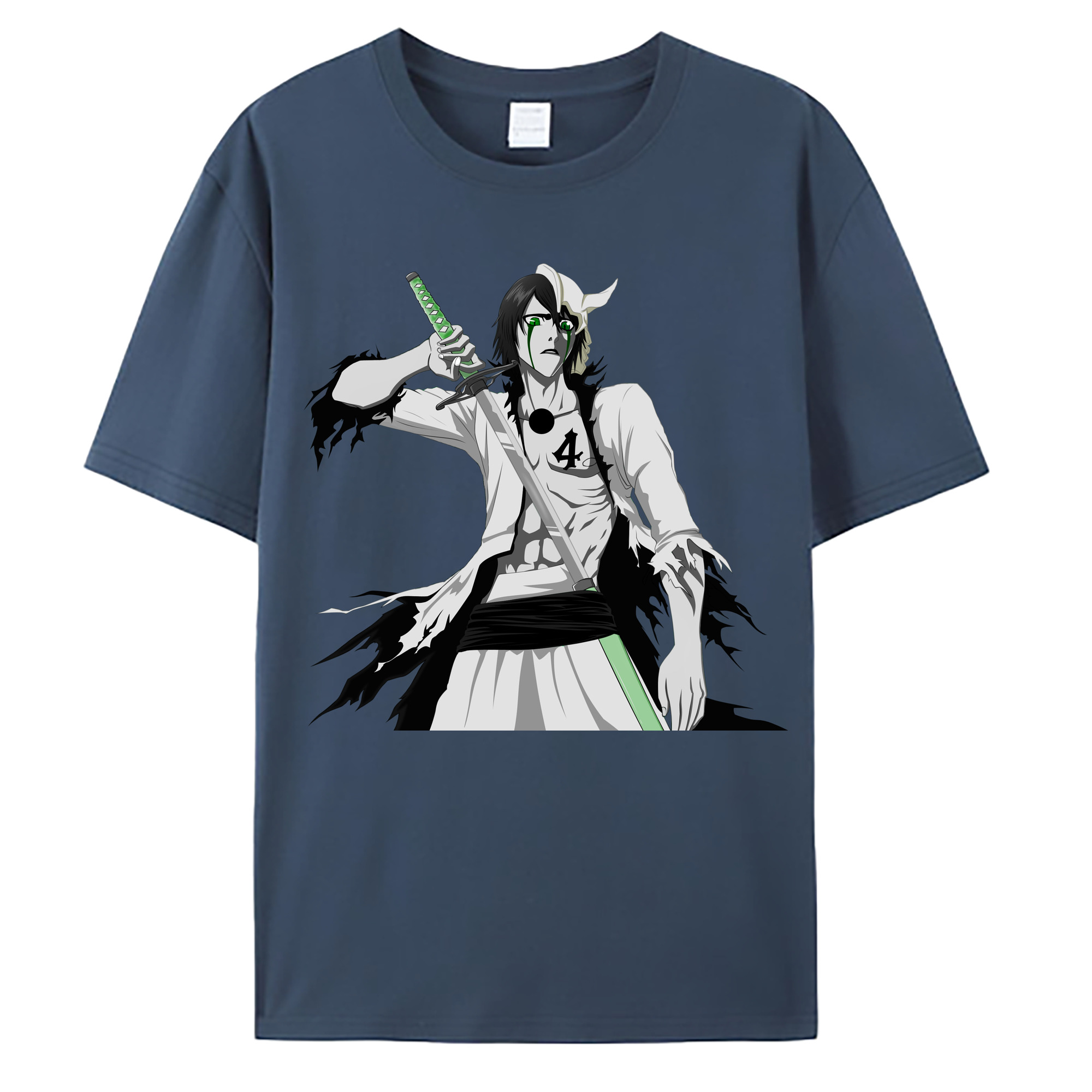 （画像用） ブリーチ ウルキオラ·シファー BLEACH Ulquiorra cifer 綿100％ メンズ半袖Tシャツ｜肌触りやわらか＆通気性