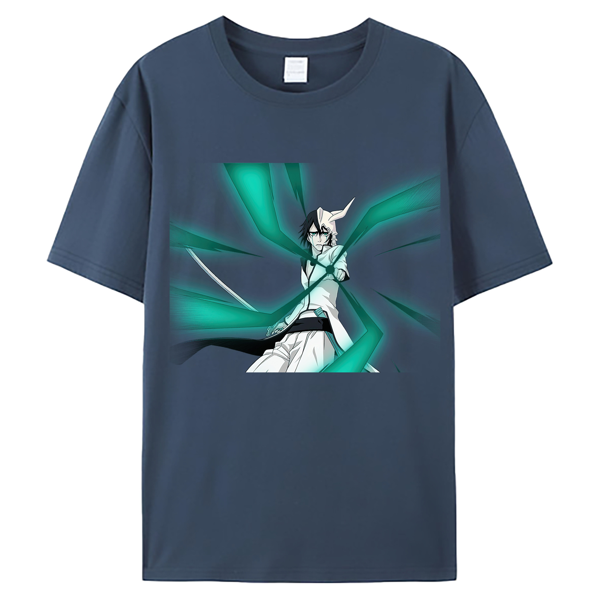 （画像用） ブリーチ ウルキオラ·シファー BLEACH Ulquiorra cifer 綿100％ メンズ半袖Tシャツ｜肌触りやわらか＆通気性
