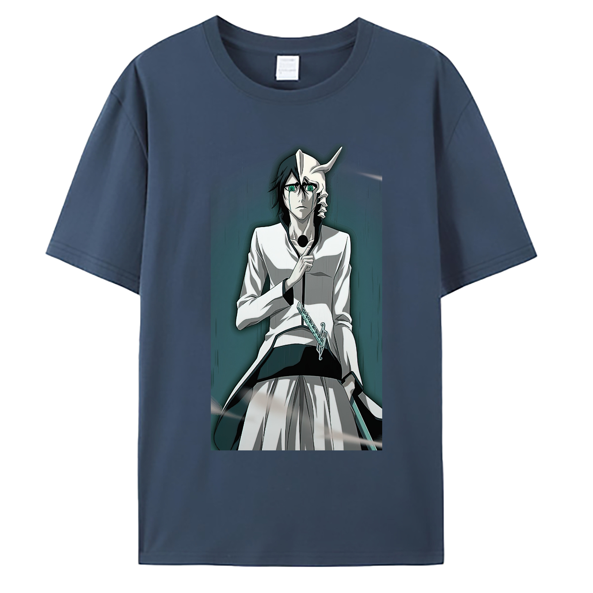 （画像用） ブリーチ ウルキオラ·シファー BLEACH Ulquiorra cifer 綿100％ メンズ半袖Tシャツ｜肌触りやわらか＆通気性