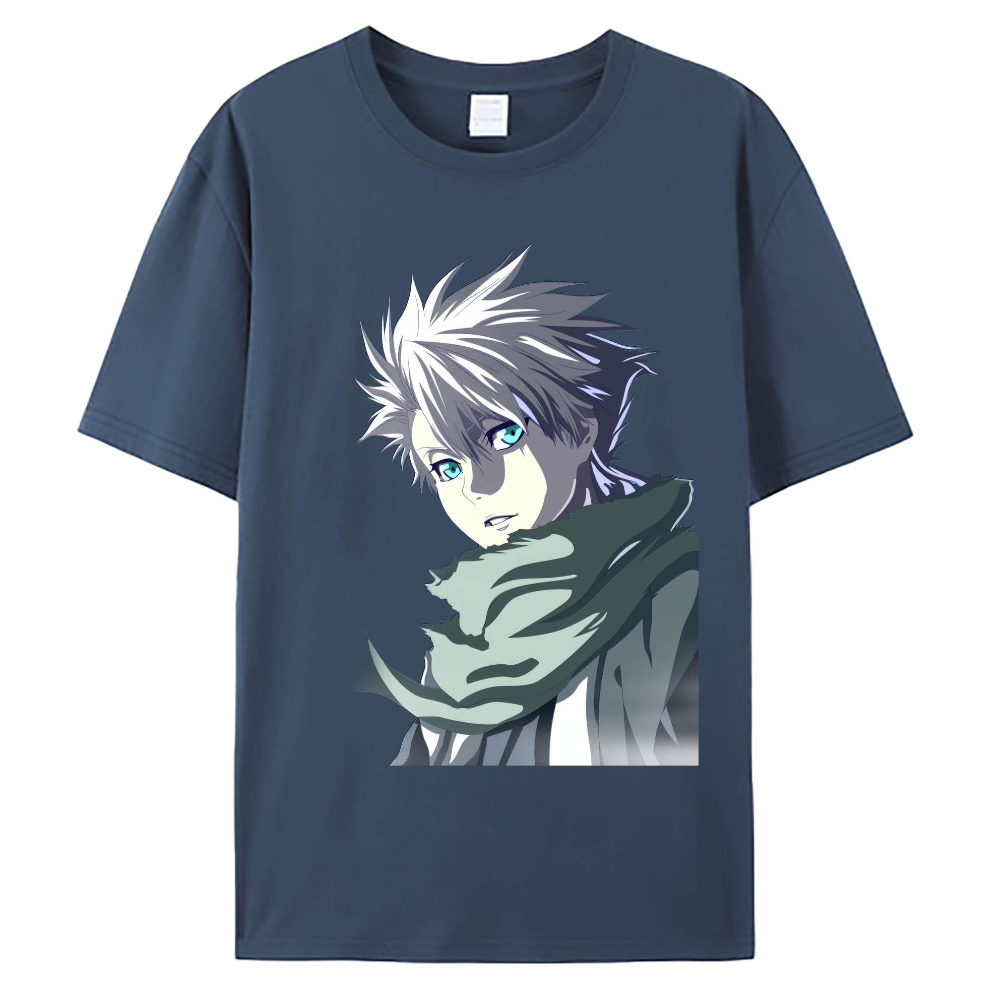 （画像用） ブリーチ 日番谷冬獅郎（ひつがや とうしろう） BLEACH Hitsugaya Toushirou 綿100％ メンズ半袖Tシャツ｜肌触りやわらか＆通気性
