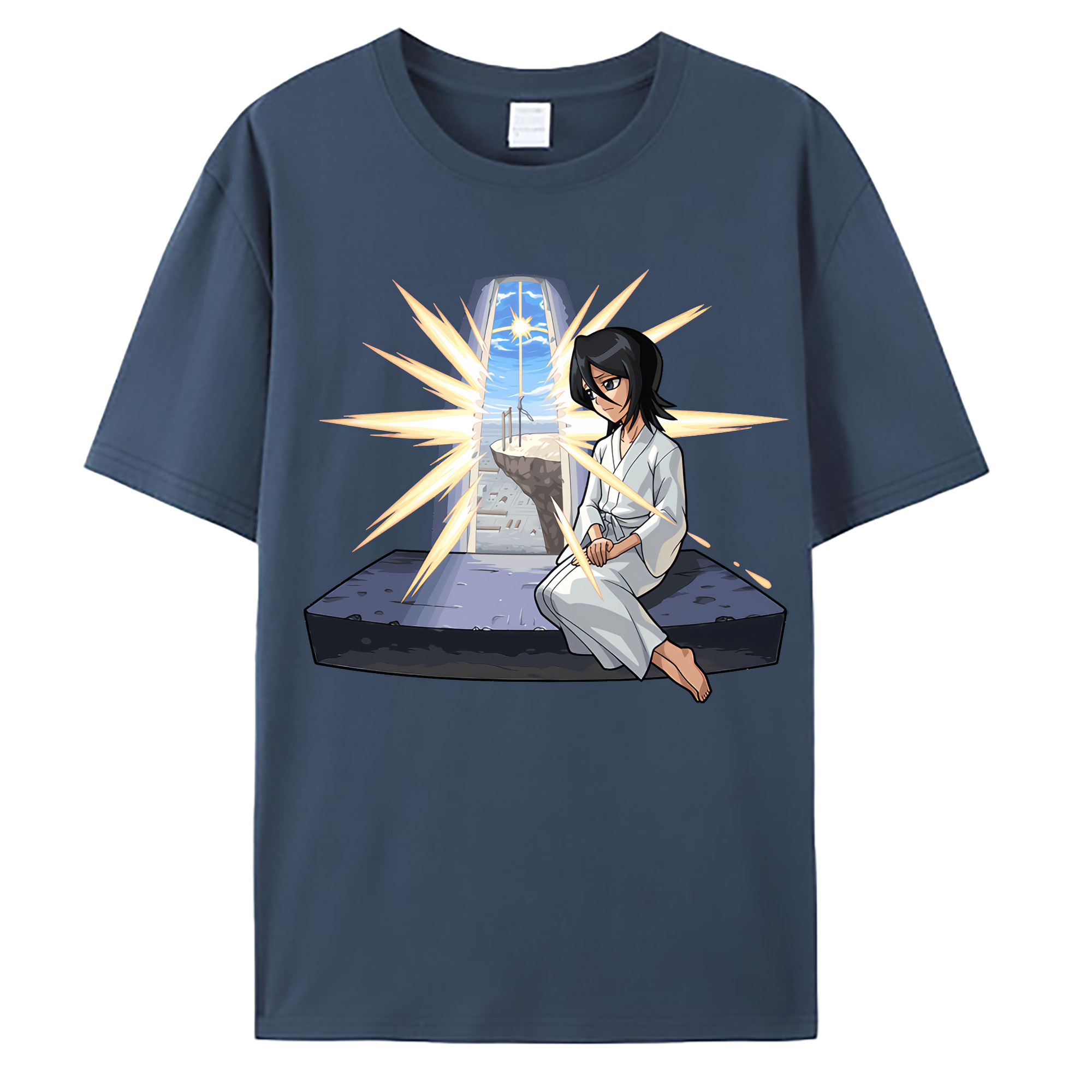 （画像用） ブリーチ 朽木ルキア BLEACH Kuchiki Rukia 綿100％ メンズ半袖Tシャツ｜肌触りやわらか＆通気性
