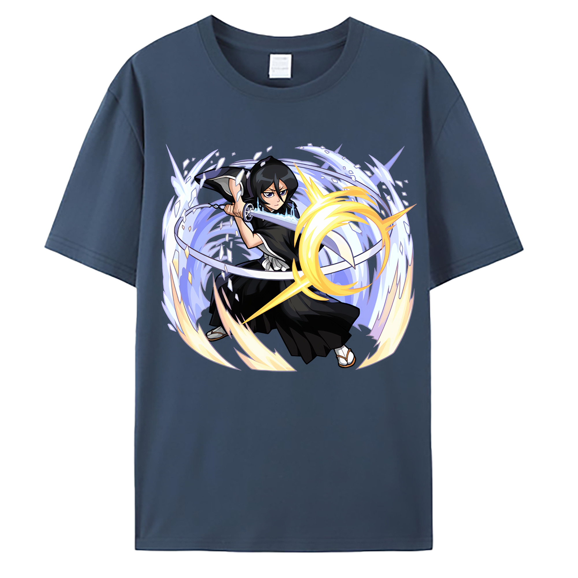 （画像用） ブリーチ 朽木ルキア BLEACH Kuchiki Rukia 綿100％ メンズ半袖Tシャツ｜肌触りやわらか＆通気性
