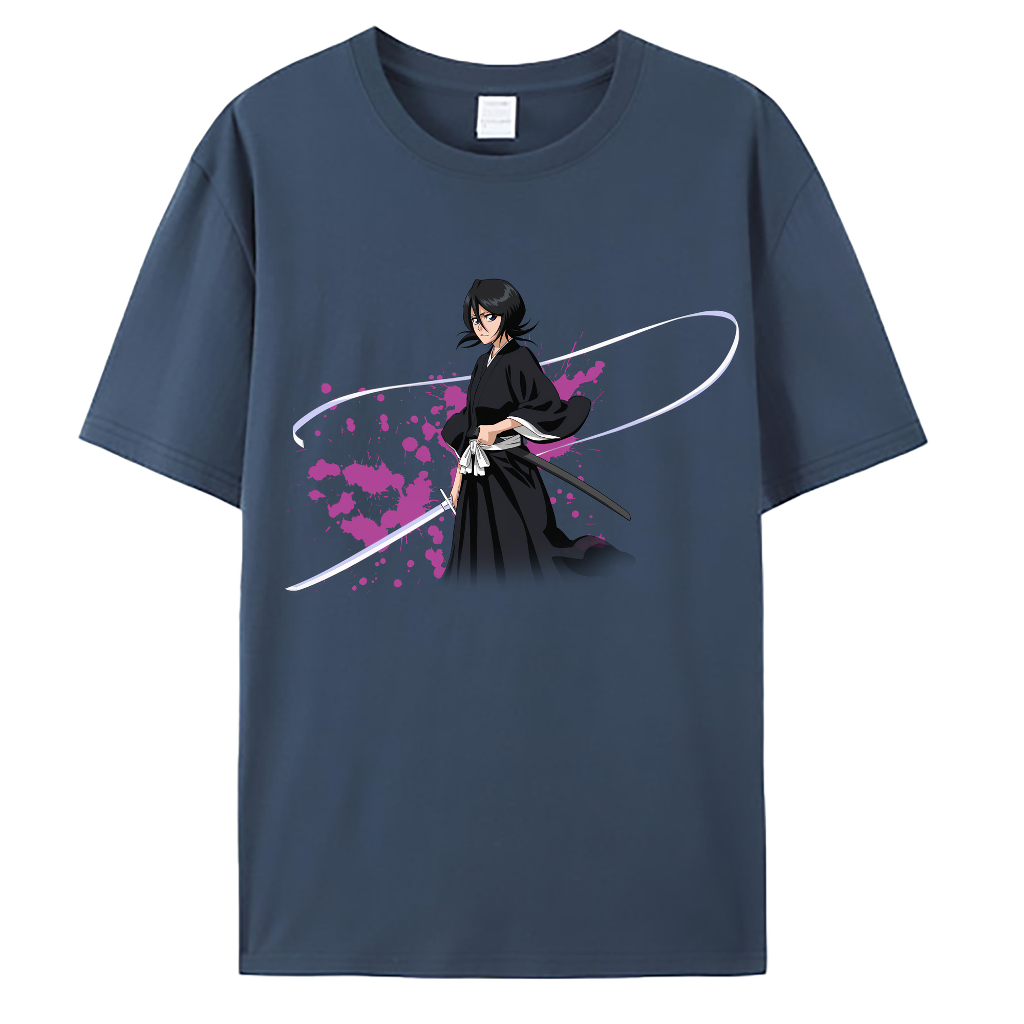（画像用） ブリーチ 朽木ルキア BLEACH Kuchiki Rukia 綿100％ メンズ半袖Tシャツ｜肌触りやわらか＆通気性