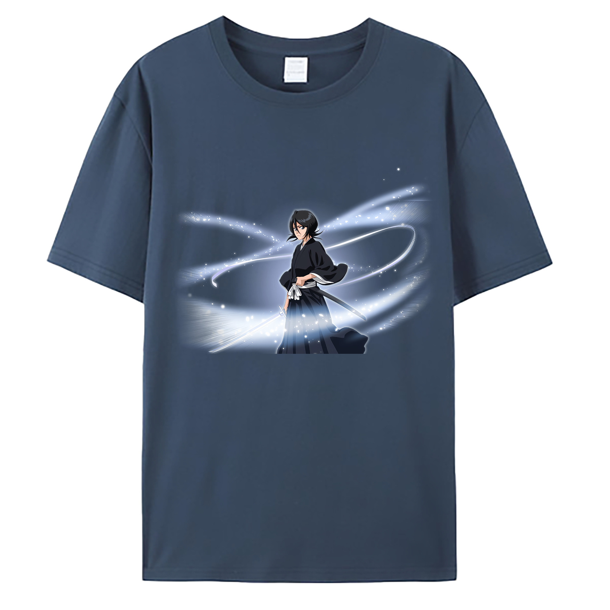 （画像用） ブリーチ 朽木ルキア BLEACH Kuchiki Rukia 綿100％ メンズ半袖Tシャツ｜肌触りやわらか＆通気性