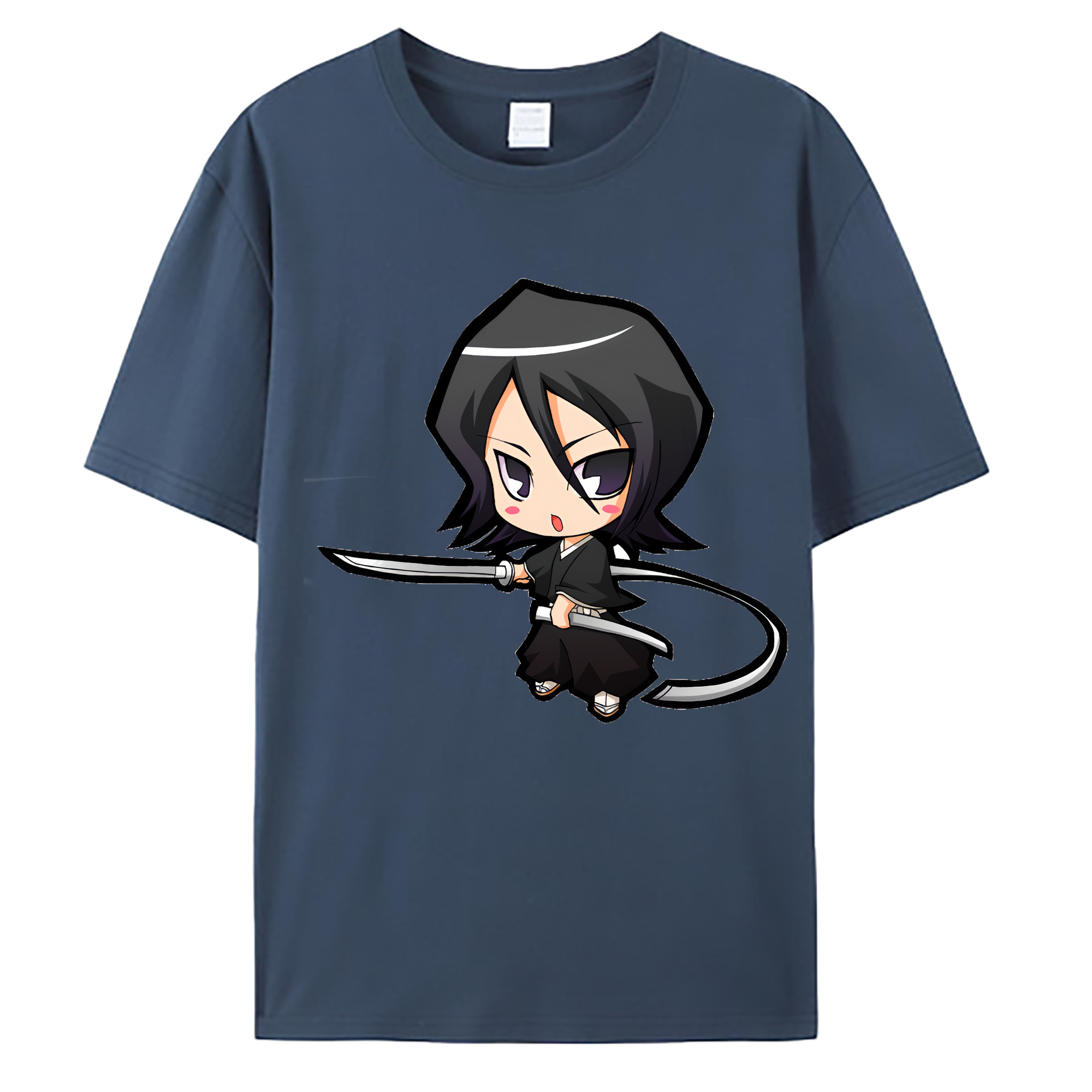 （画像用） ブリーチ 朽木ルキア BLEACH Kuchiki Rukia 綿100％ メンズ半袖Tシャツ｜肌触りやわらか＆通気性