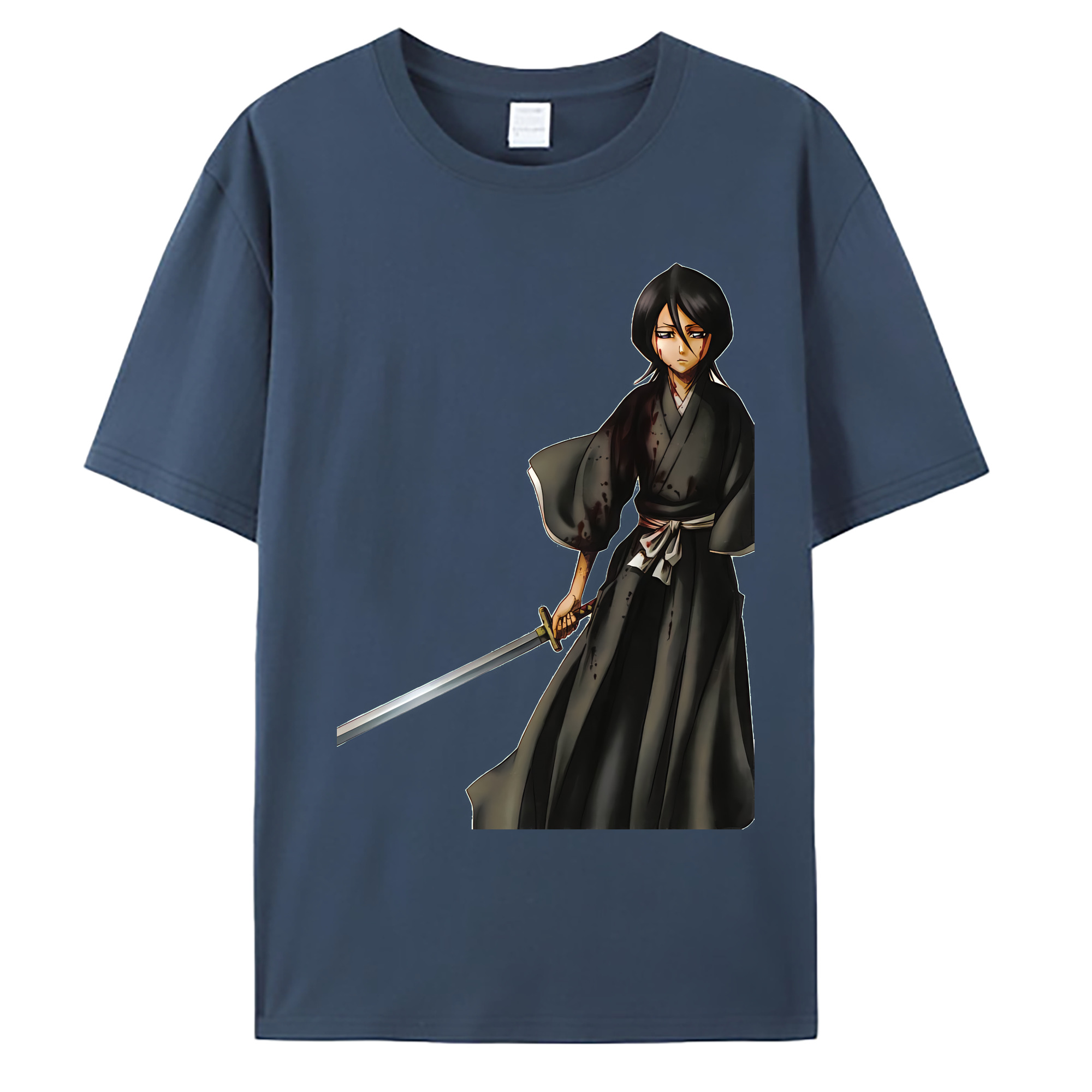 （画像用） ブリーチ 朽木ルキア BLEACH Kuchiki Rukia 綿100％ メンズ半袖Tシャツ｜肌触りやわらか＆通気性