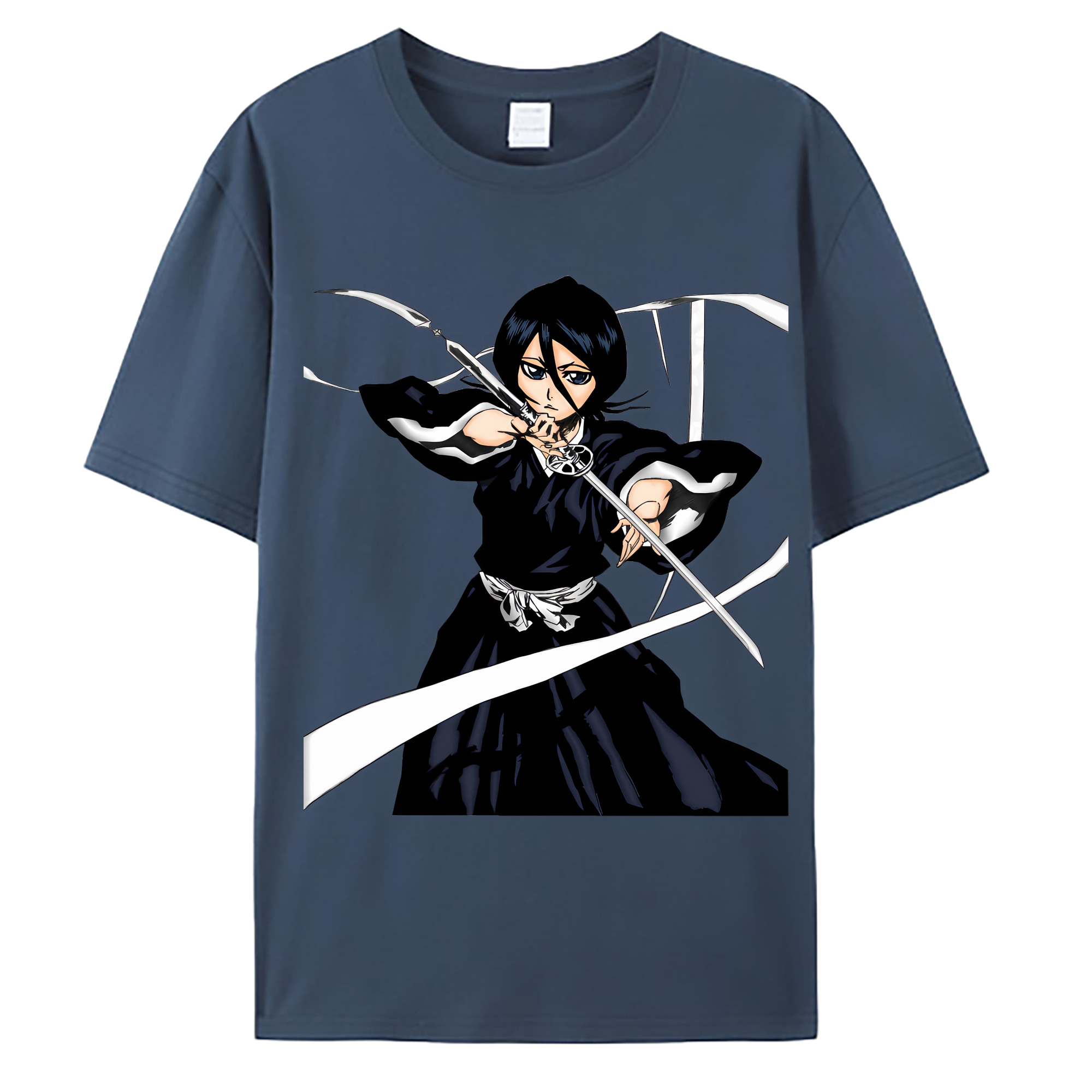 （画像用） ブリーチ 朽木ルキア BLEACH Kuchiki Rukia 綿100％ メンズ半袖Tシャツ｜肌触りやわらか＆通気性