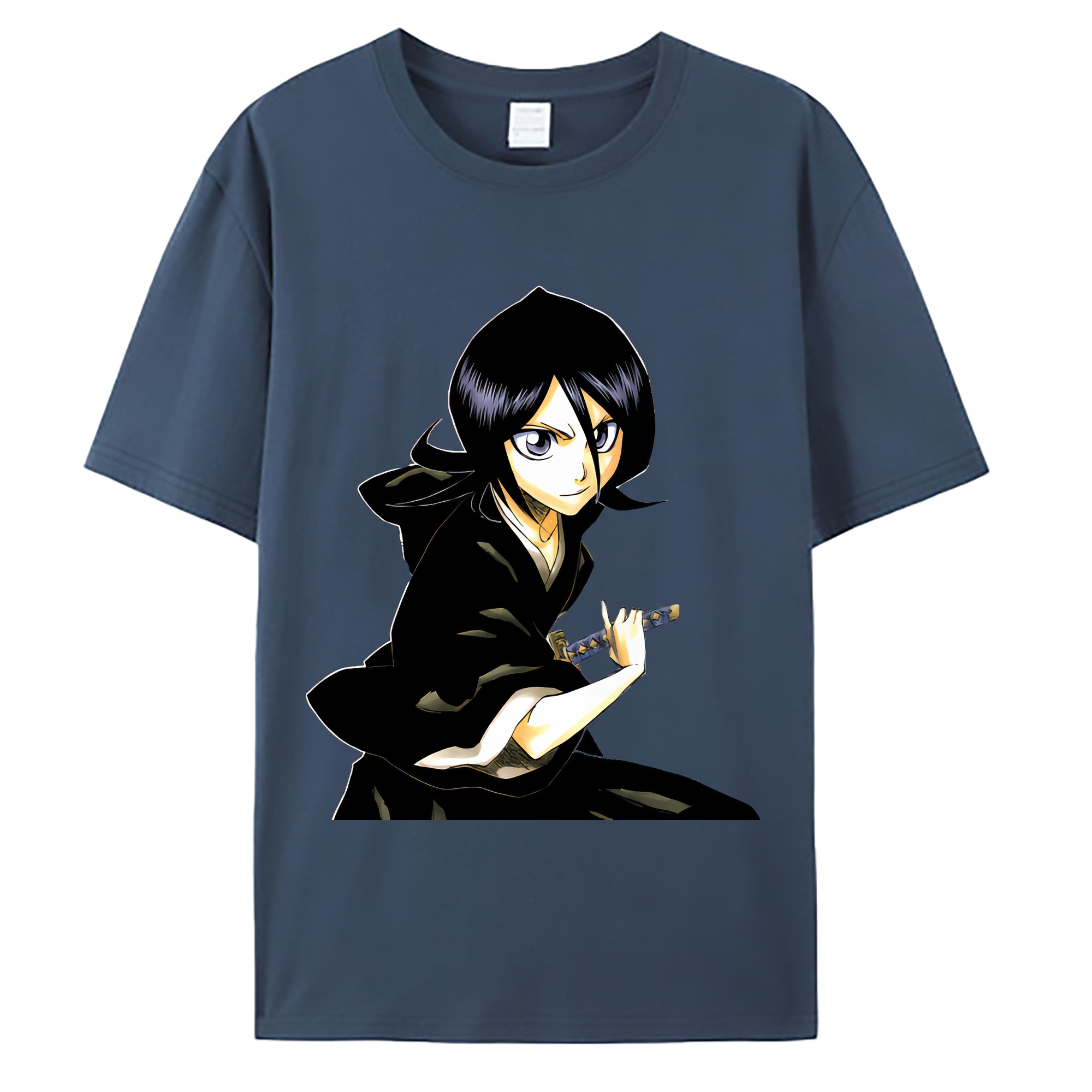 （画像用） ブリーチ 朽木ルキア BLEACH Kuchiki Rukia 綿100％ メンズ半袖Tシャツ｜肌触りやわらか＆通気性