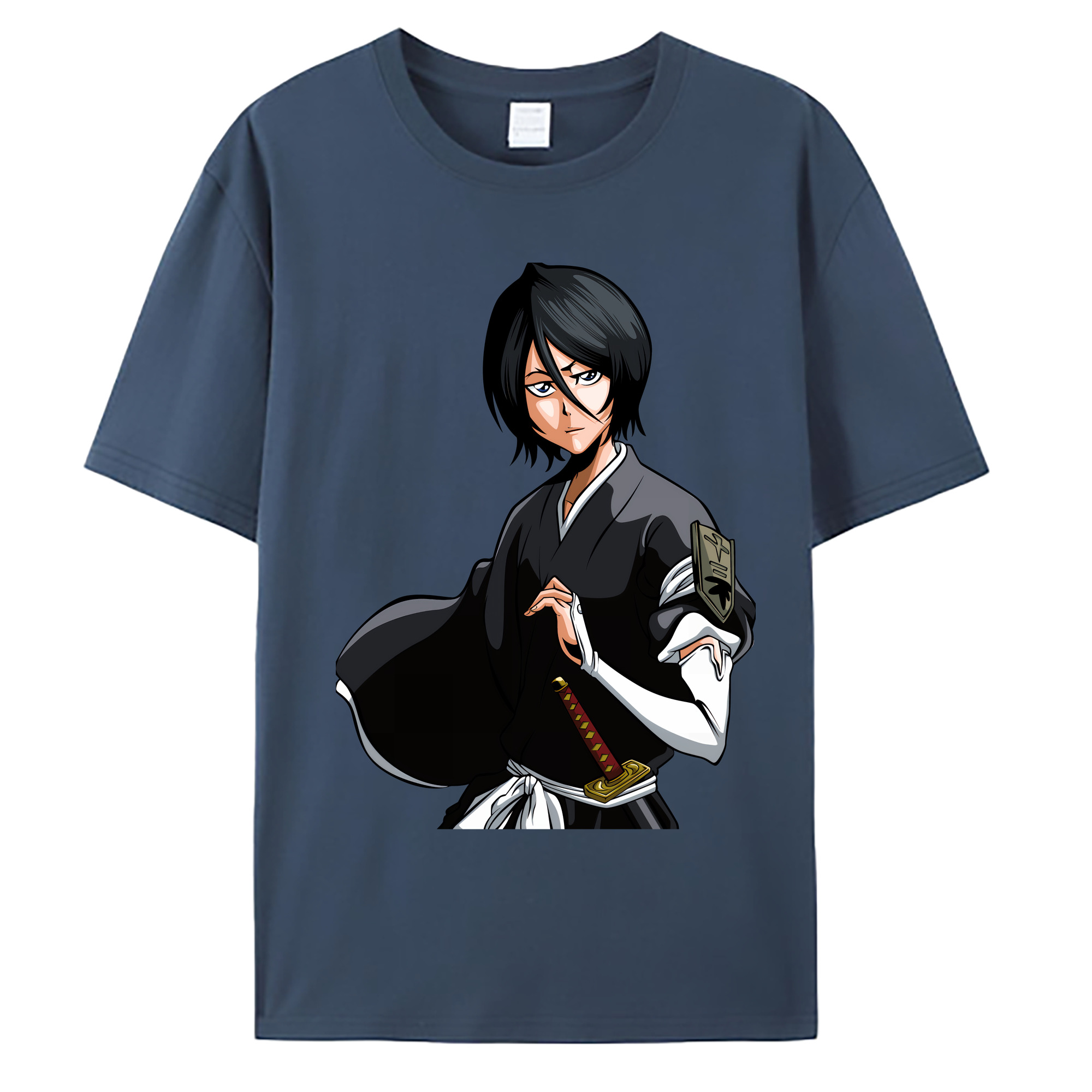 （画像用） ブリーチ 朽木ルキア BLEACH Kuchiki Rukia 綿100％ メンズ半袖Tシャツ｜肌触りやわらか＆通気性