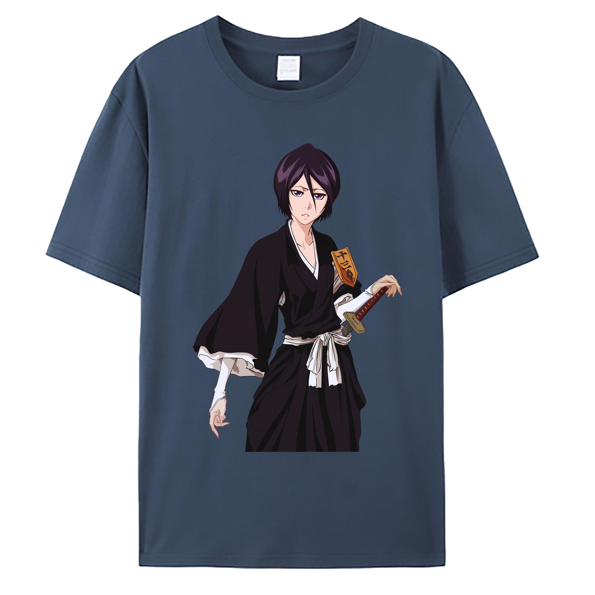 （画像用） ブリーチ 朽木ルキア BLEACH Kuchiki Rukia 綿100％ メンズ半袖Tシャツ｜肌触りやわらか＆通気性