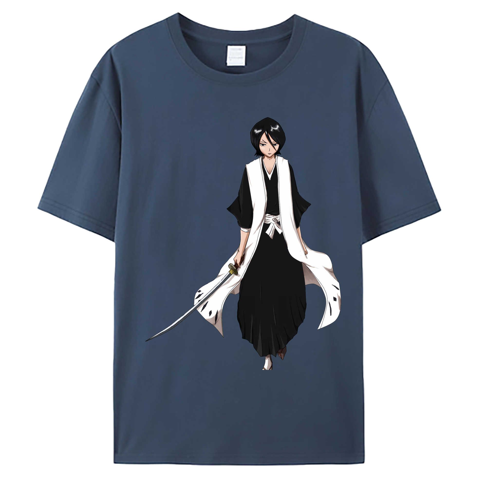 （画像用） ブリーチ 朽木ルキア BLEACH Kuchiki Rukia 綿100％ メンズ半袖Tシャツ｜肌触りやわらか＆通気性