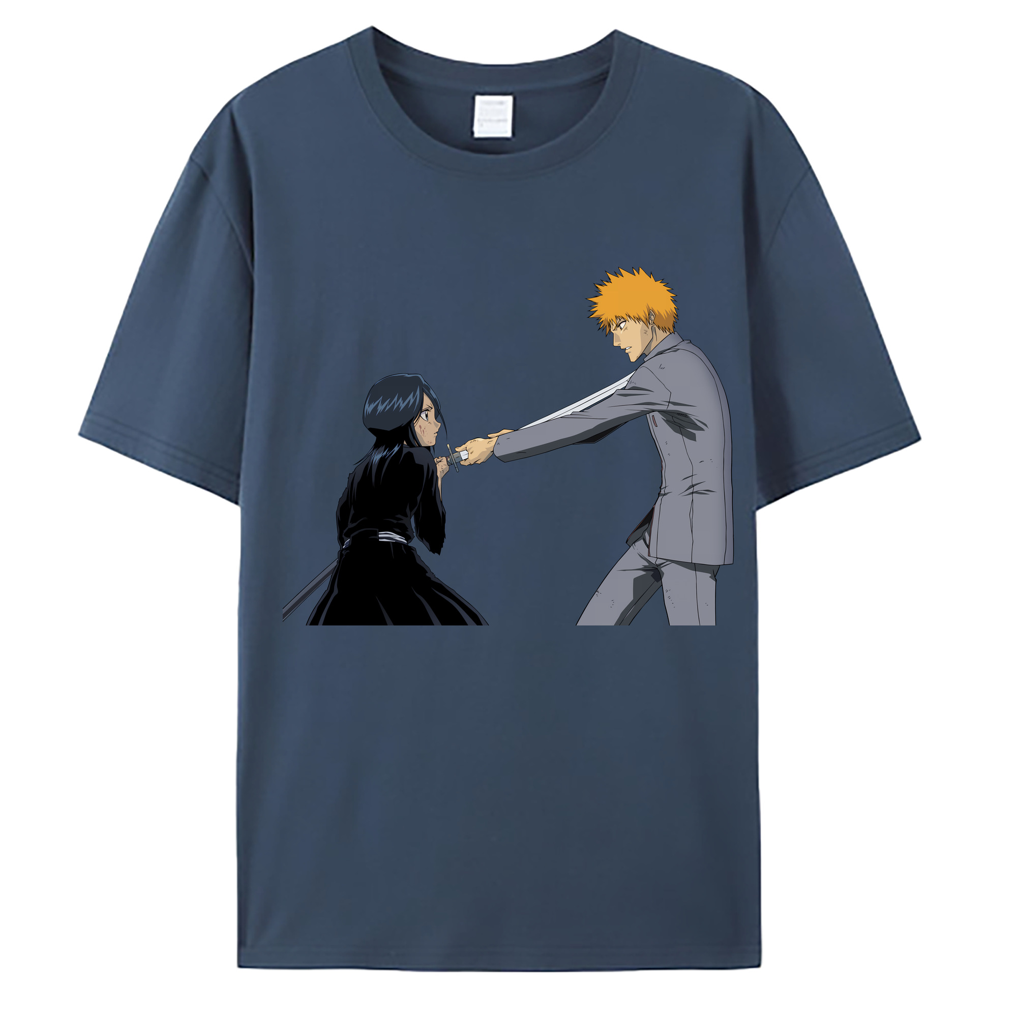 （画像用） ブリーチ 朽木ルキア BLEACH Kuchiki Rukia 綿100％ メンズ半袖Tシャツ｜肌触りやわらか＆通気性