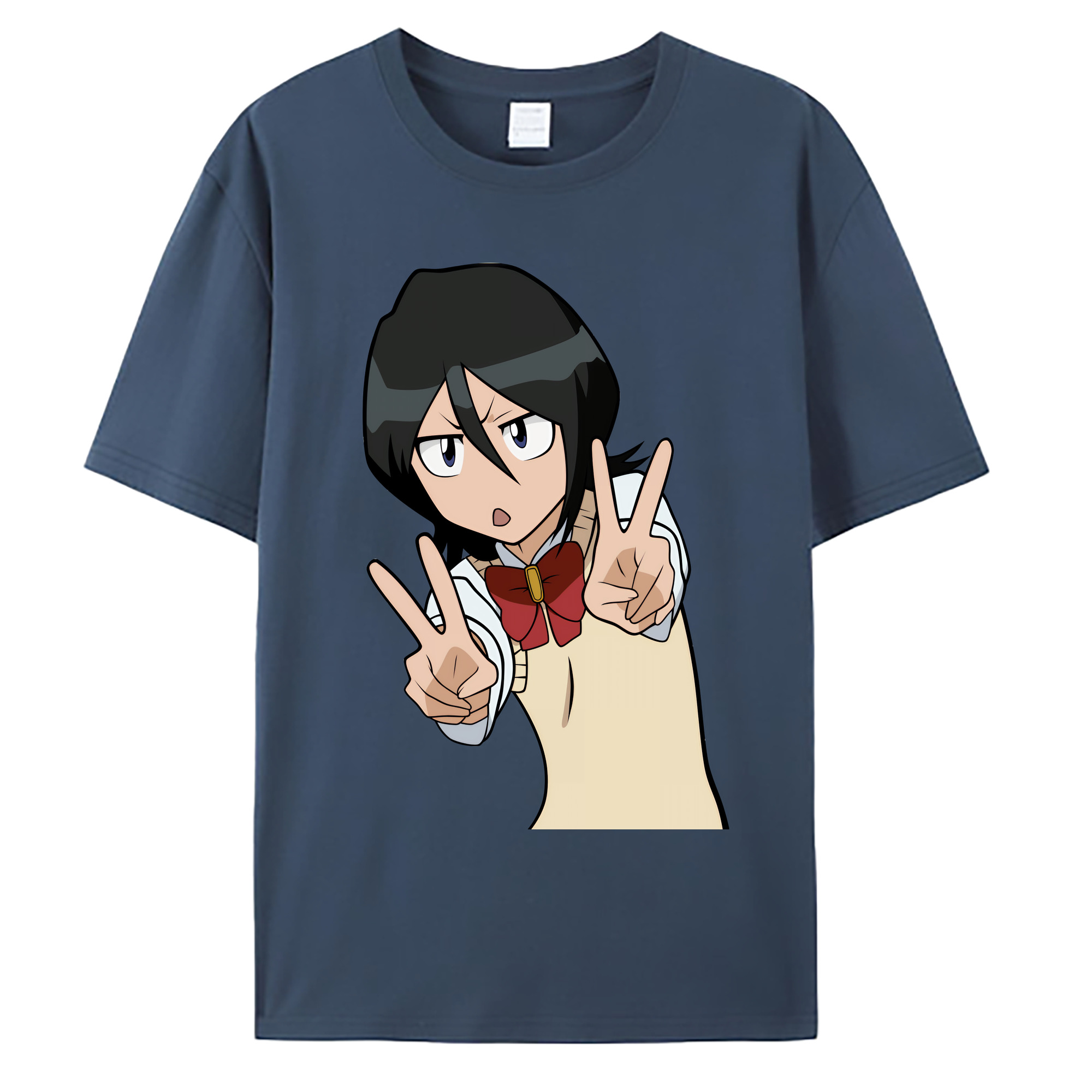（画像用） ブリーチ 朽木ルキア BLEACH Kuchiki Rukia 綿100％ メンズ半袖Tシャツ｜肌触りやわらか＆通気性
