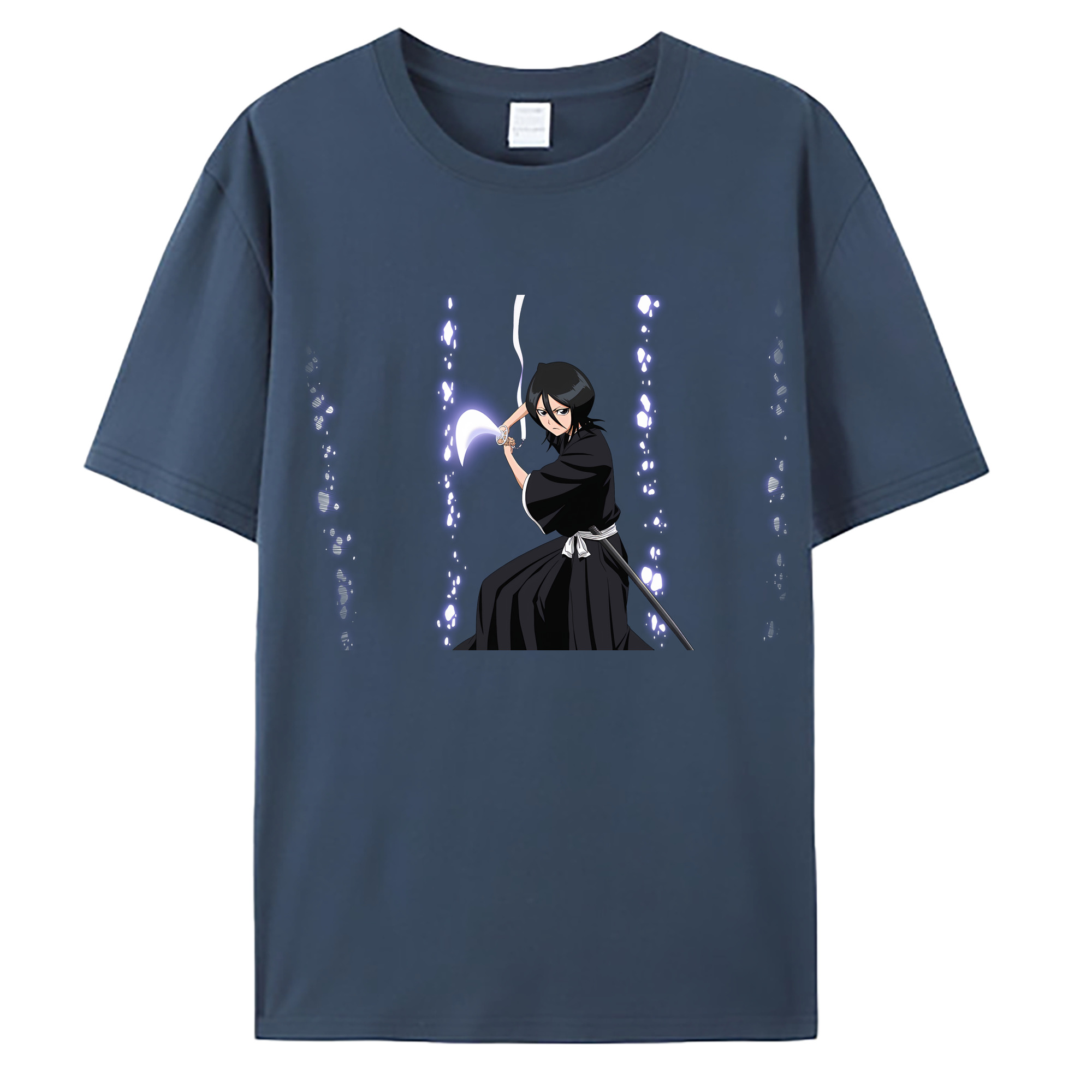 （画像用） ブリーチ 朽木ルキア BLEACH Kuchiki Rukia 綿100％ メンズ半袖Tシャツ｜肌触りやわらか＆通気性