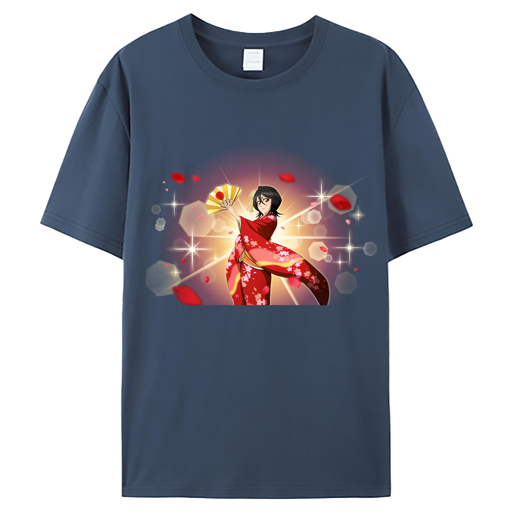 （画像用） ブリーチ 朽木ルキア BLEACH Kuchiki Rukia 綿100％ メンズ半袖Tシャツ｜肌触りやわらか＆通気性