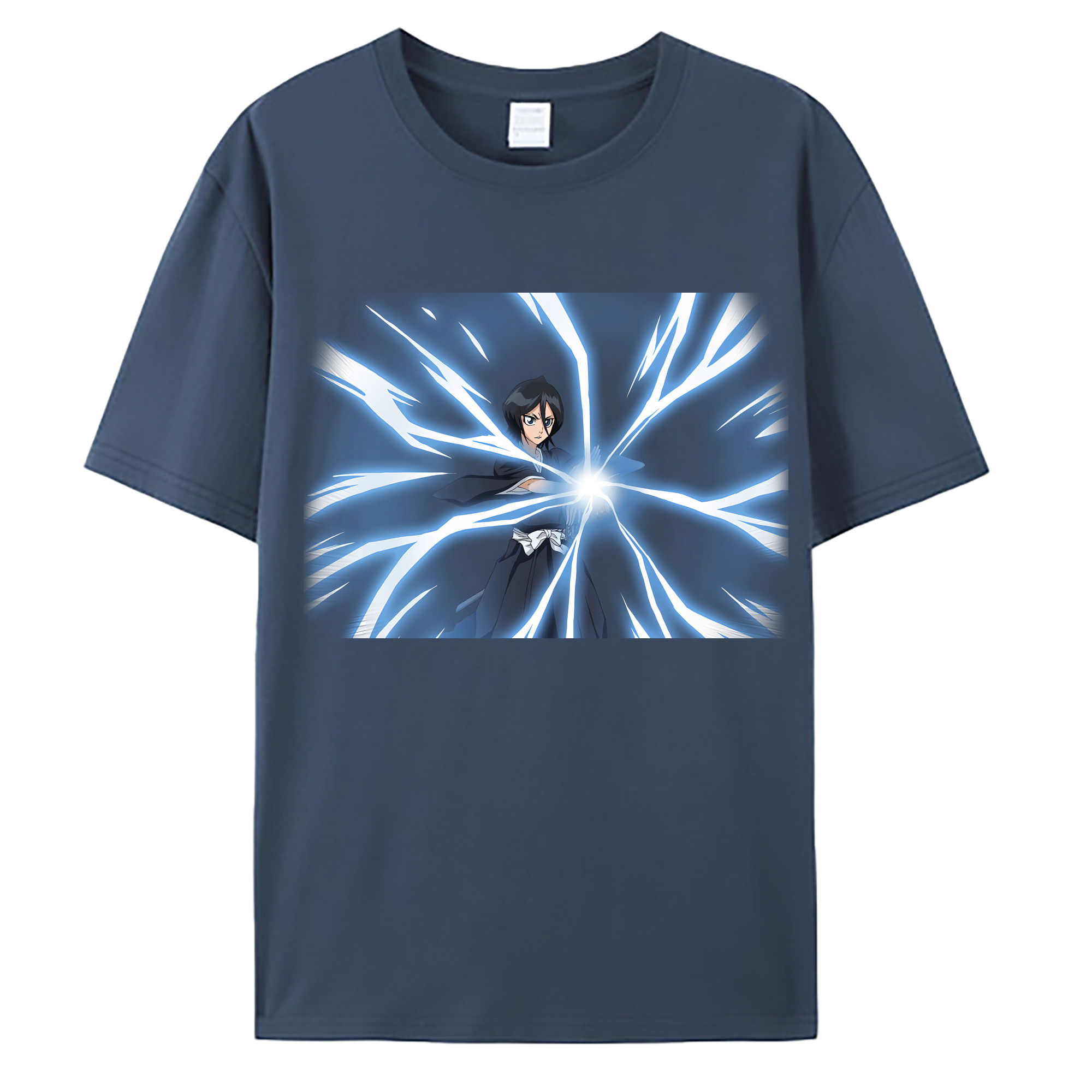 （画像用） ブリーチ 朽木ルキア BLEACH Kuchiki Rukia 綿100％ メンズ半袖Tシャツ｜肌触りやわらか＆通気性