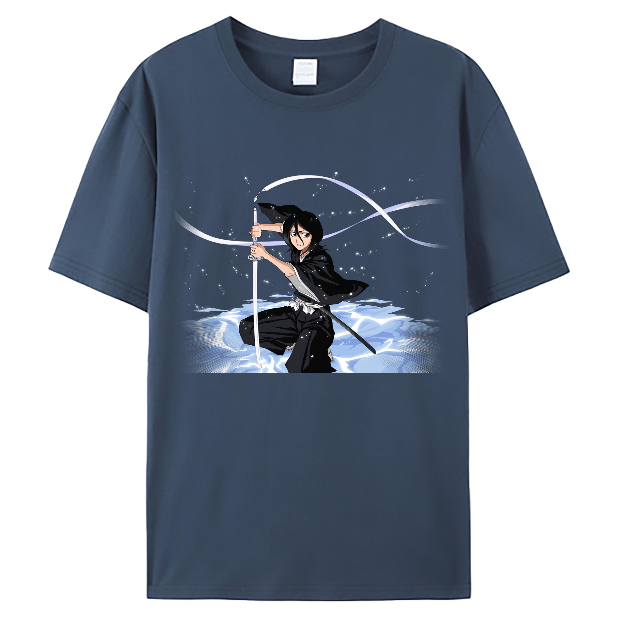 （画像用） ブリーチ 朽木ルキア BLEACH Kuchiki Rukia 綿100％ メンズ半袖Tシャツ｜肌触りやわらか＆通気性