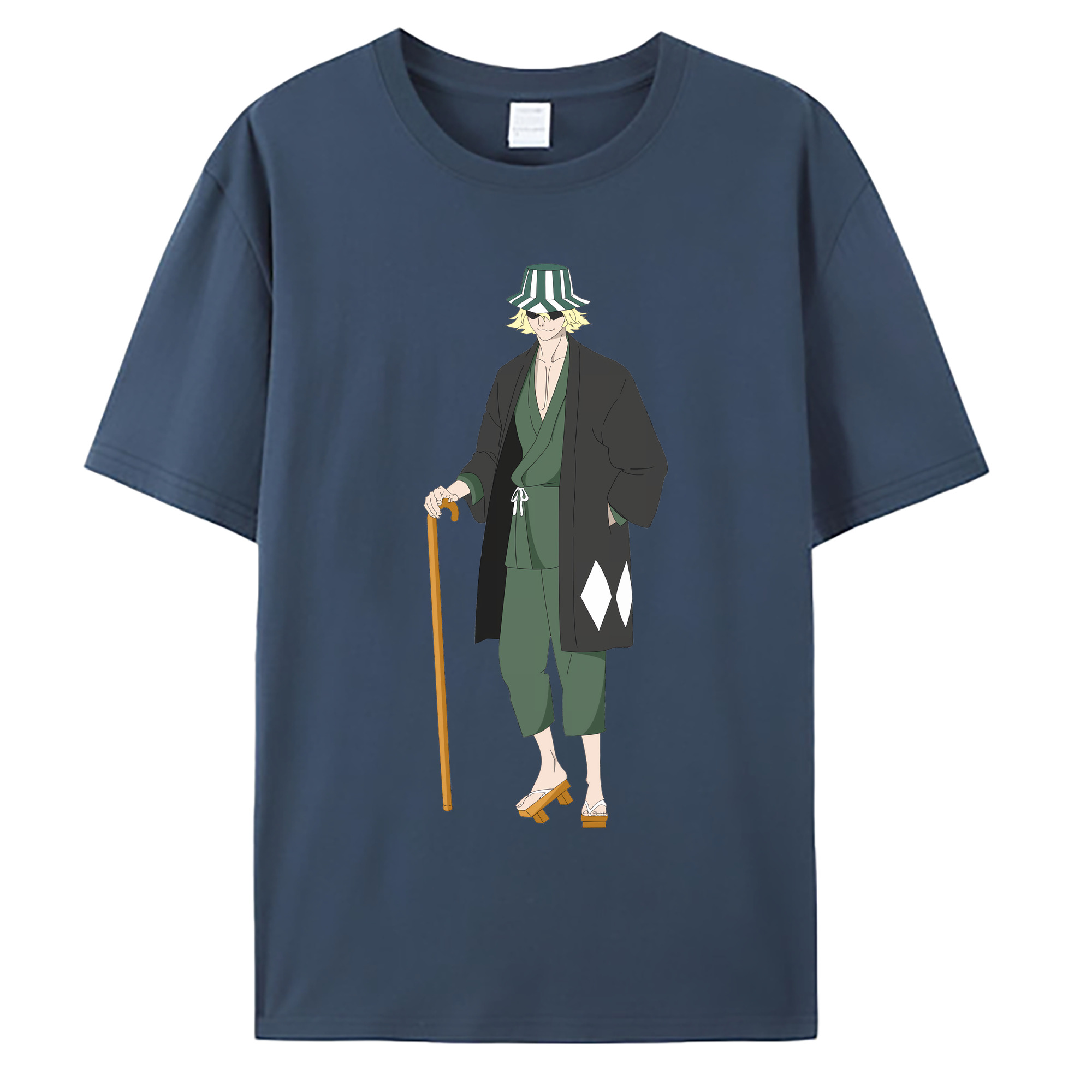 （画像用） "ブリーチ 浦原 喜助（うらはら きすけ） BLEACH Urahara Kisuke " 綿100％ メンズ半袖Tシャツ｜肌触りやわらか＆通気性