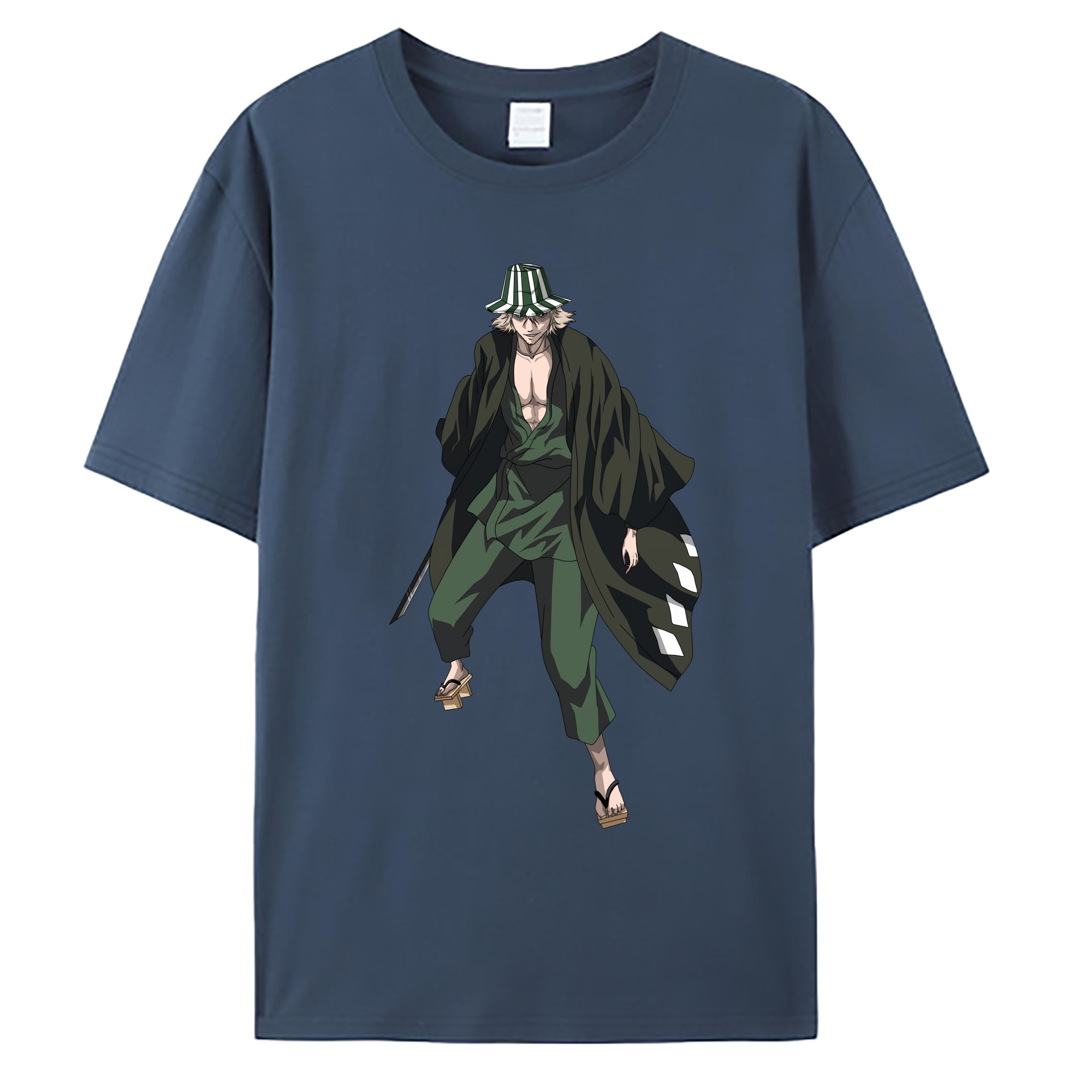 （画像用） "ブリーチ 浦原 喜助（うらはら きすけ） BLEACH Urahara Kisuke " 綿100％ メンズ半袖Tシャツ｜肌触りやわらか＆通気性