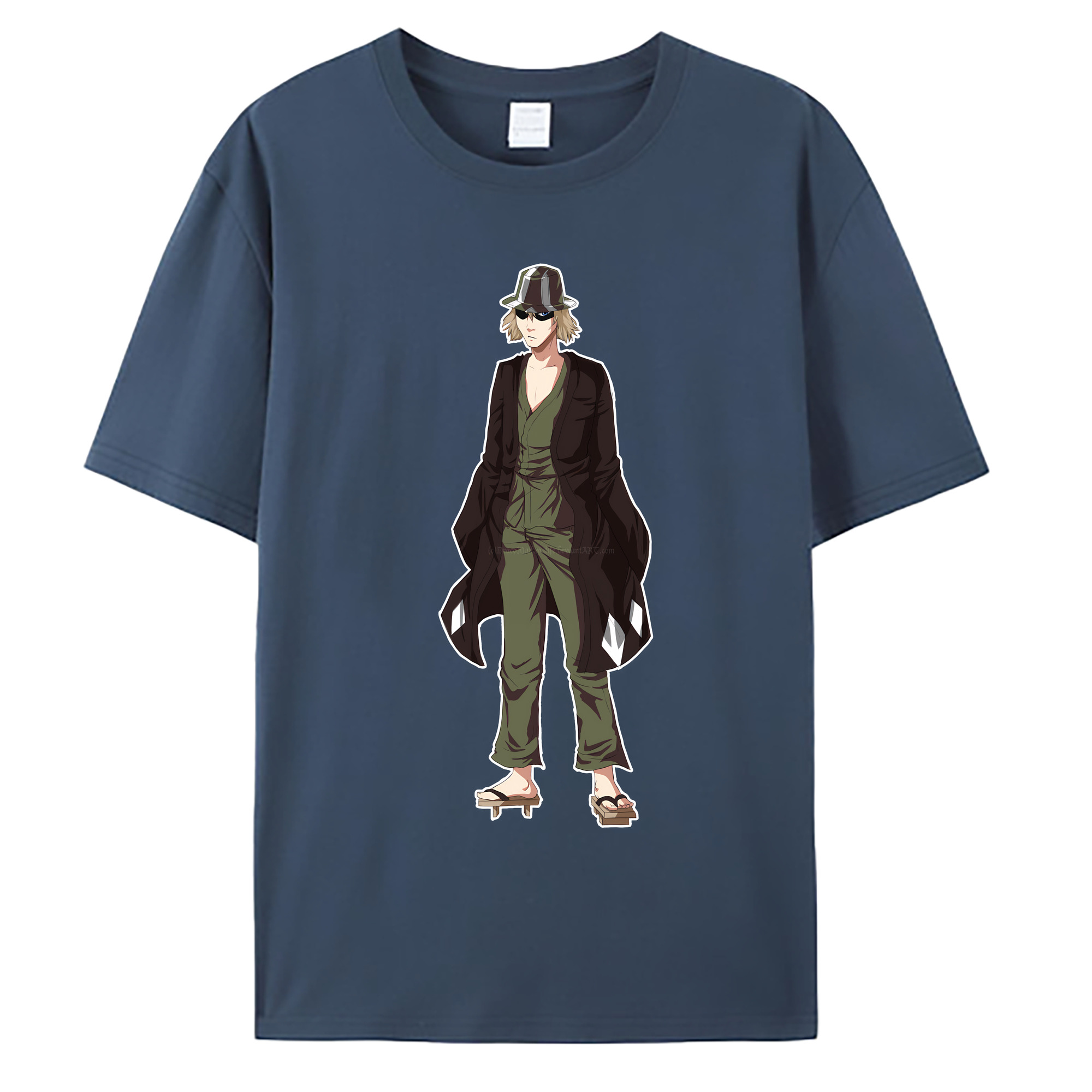 （画像用） "ブリーチ 浦原 喜助（うらはら きすけ） BLEACH Urahara Kisuke " 綿100％ メンズ半袖Tシャツ｜肌触りやわらか＆通気性