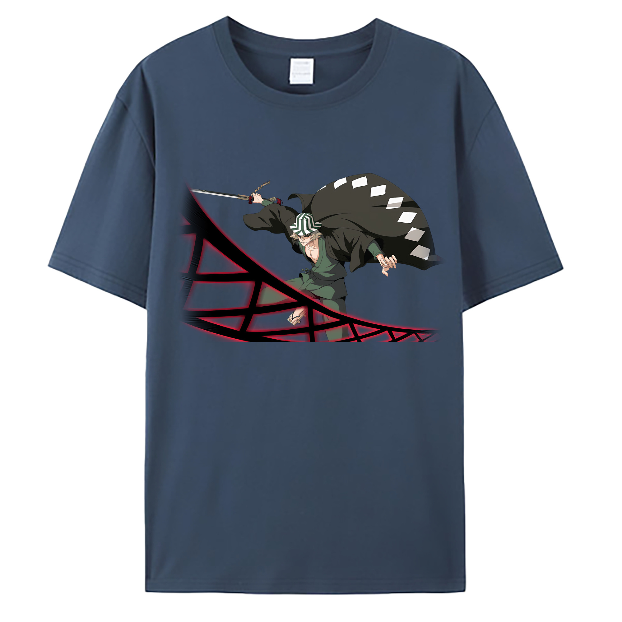 （画像用） "ブリーチ 浦原 喜助（うらはら きすけ） BLEACH Urahara Kisuke " 綿100％ メンズ半袖Tシャツ｜肌触りやわらか＆通気性
