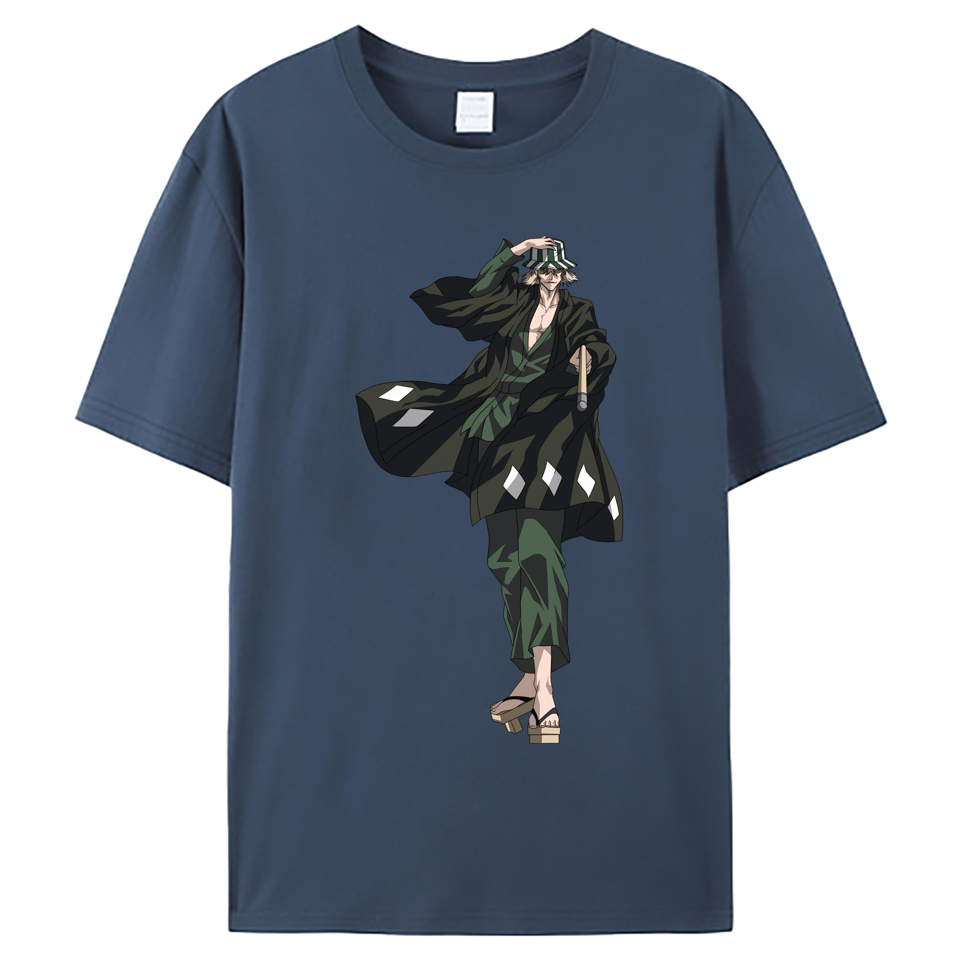 （画像用） "ブリーチ 浦原 喜助（うらはら きすけ） BLEACH Urahara Kisuke " 綿100％ メンズ半袖Tシャツ｜肌触りやわらか＆通気性