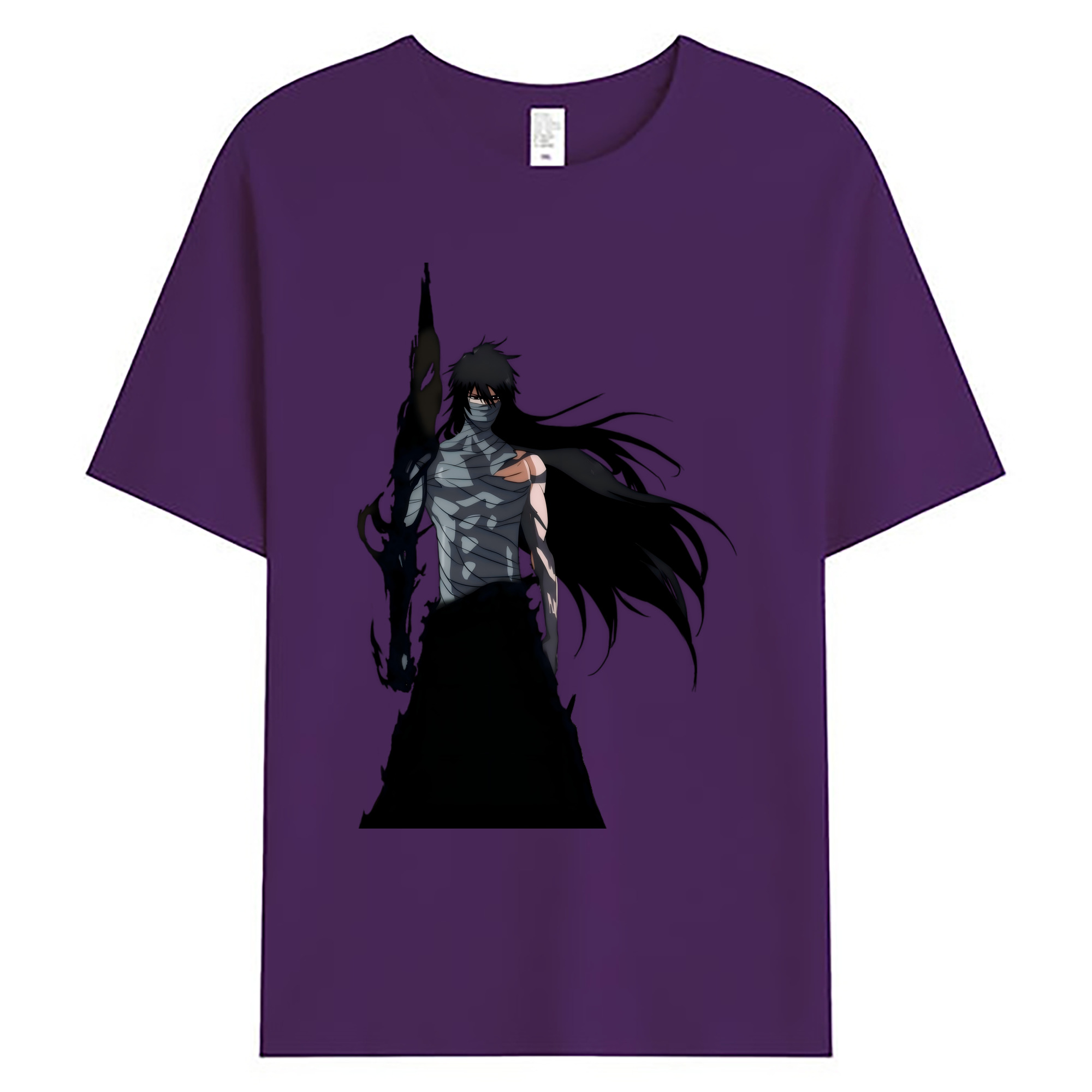 （画像用） ブリーチ 黒崎一護（くろさき いちご）BLEACH Kurosaki Ichigo 綿100％ メンズ半袖Tシャツ｜肌触りやわらか＆通気性