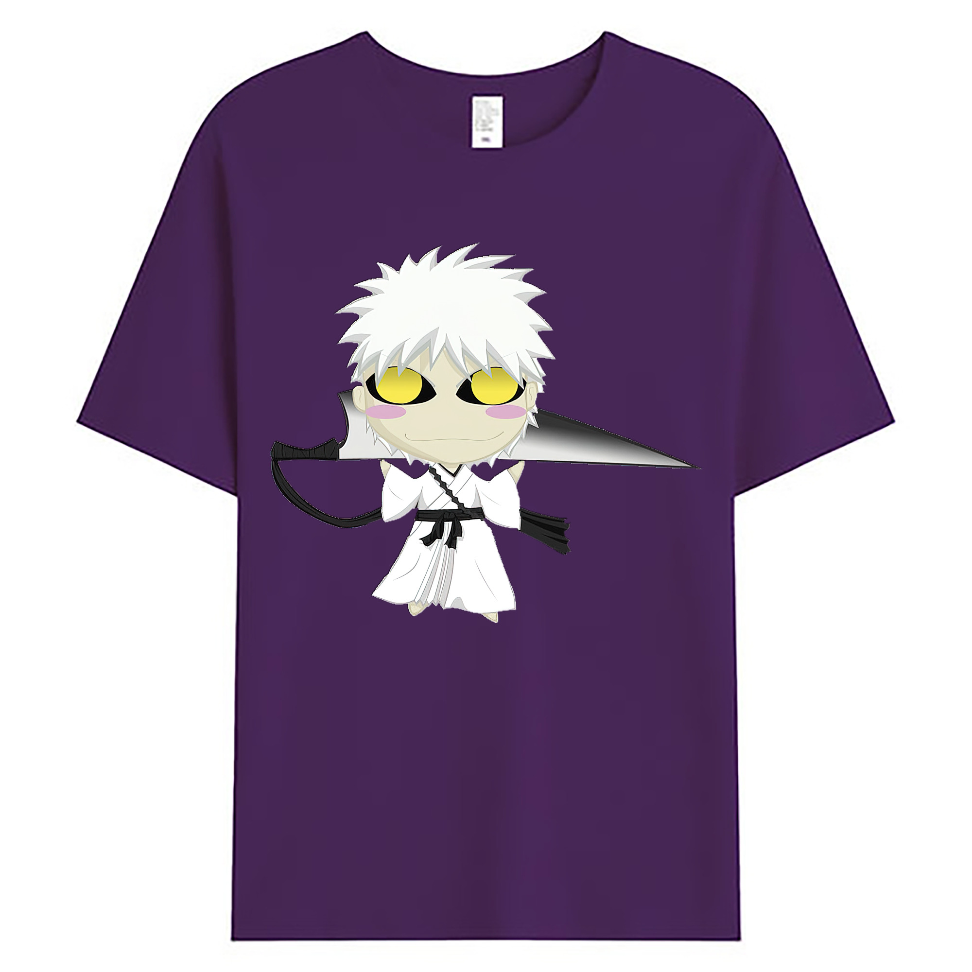 （画像用） ブリーチ 黒崎一護（くろさき いちご）BLEACH Kurosaki Ichigo 綿100％ メンズ半袖Tシャツ｜肌触りやわらか＆通気性