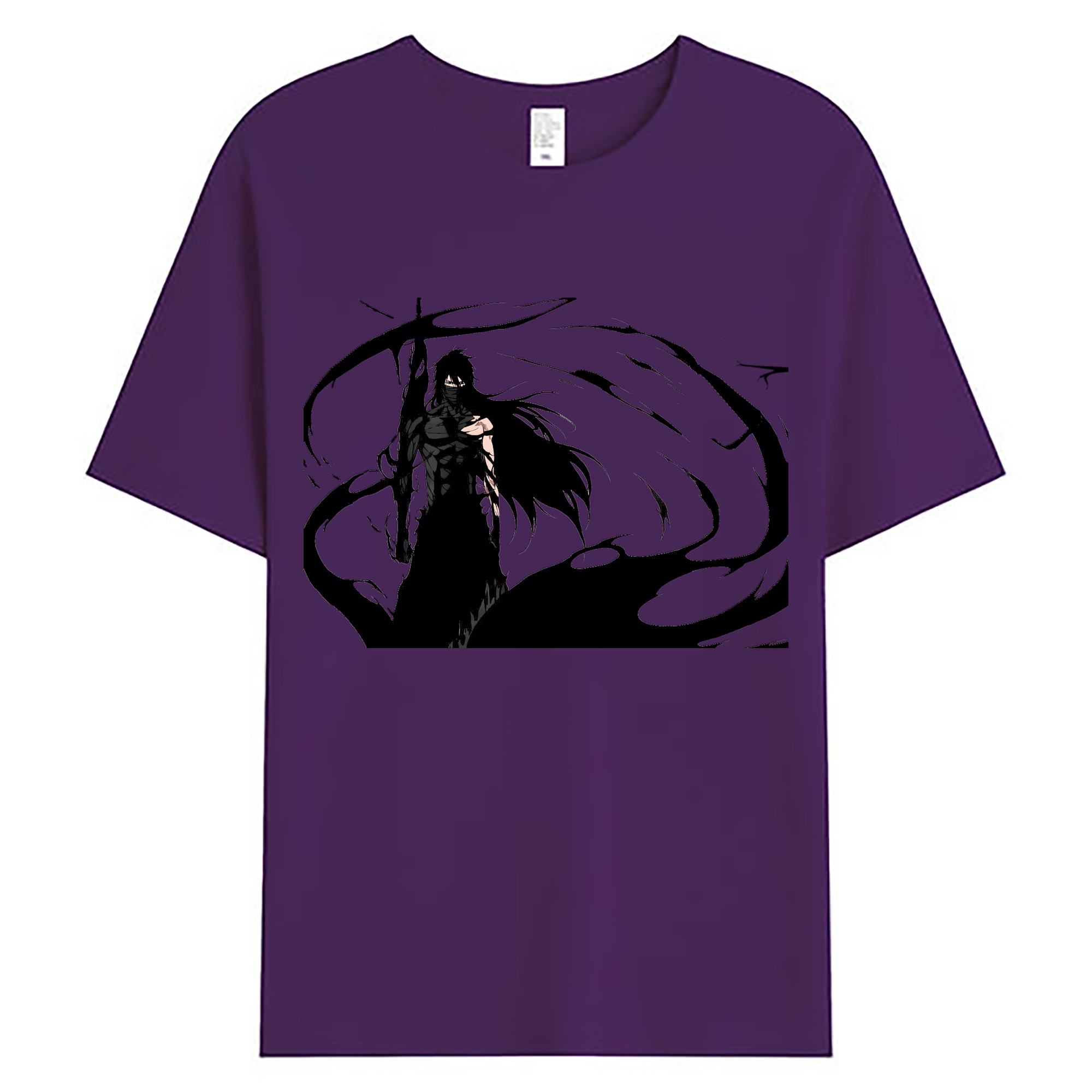 （画像用） ブリーチ 黒崎一護（くろさき いちご）BLEACH Kurosaki Ichigo 綿100％ メンズ半袖Tシャツ｜肌触りやわらか＆通気性