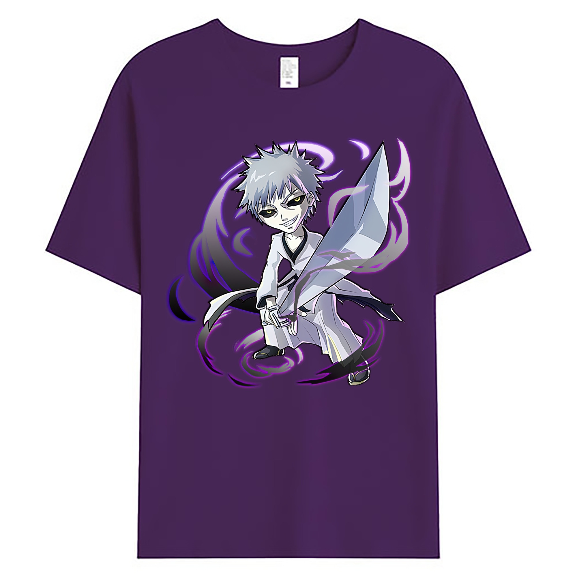 （画像用） ブリーチ 黒崎一護（くろさき いちご）BLEACH Kurosaki Ichigo 綿100％ メンズ半袖Tシャツ｜肌触りやわらか＆通気性