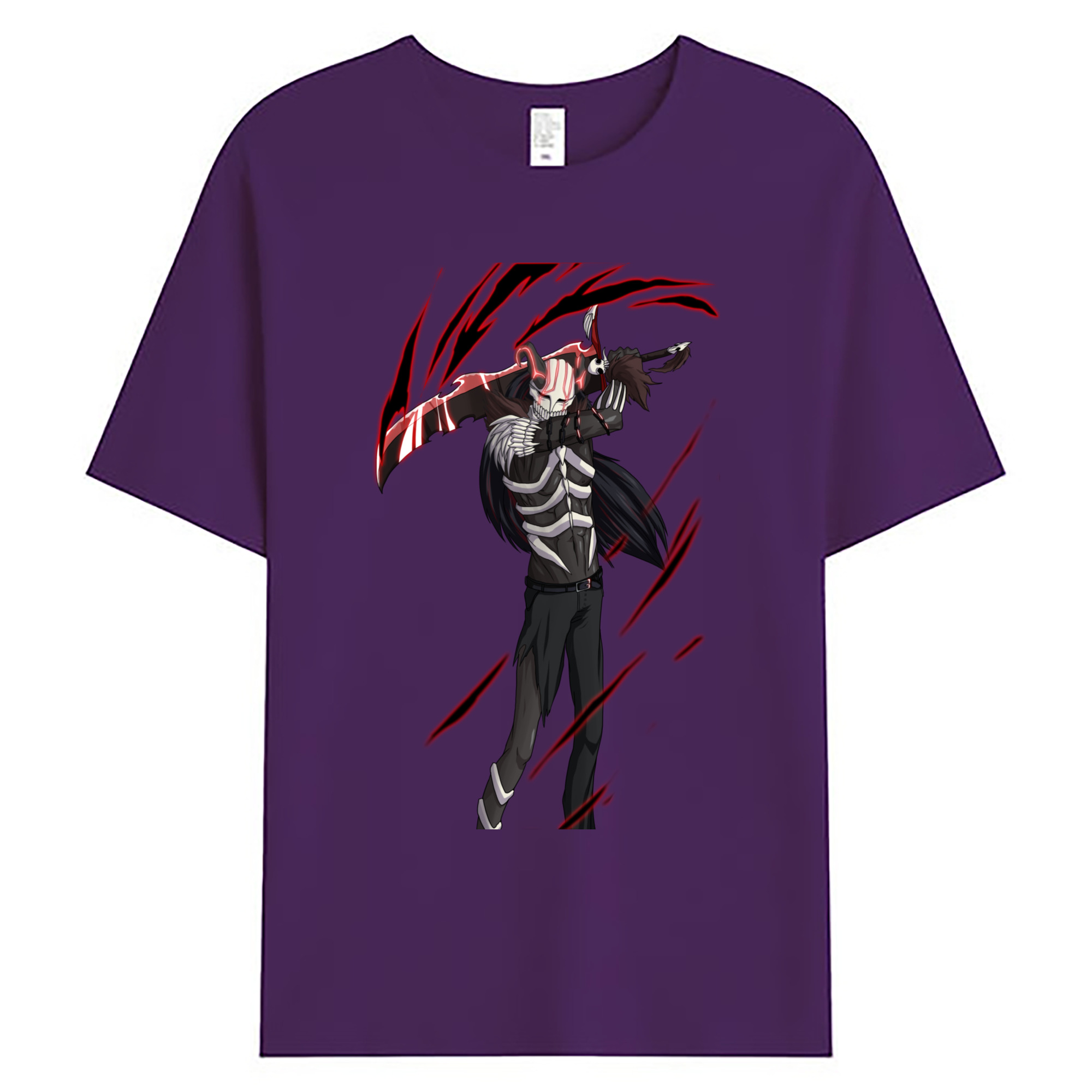 （画像用） ブリーチ 黒崎一護（くろさき いちご）BLEACH Kurosaki Ichigo 綿100％ メンズ半袖Tシャツ｜肌触りやわらか＆通気性