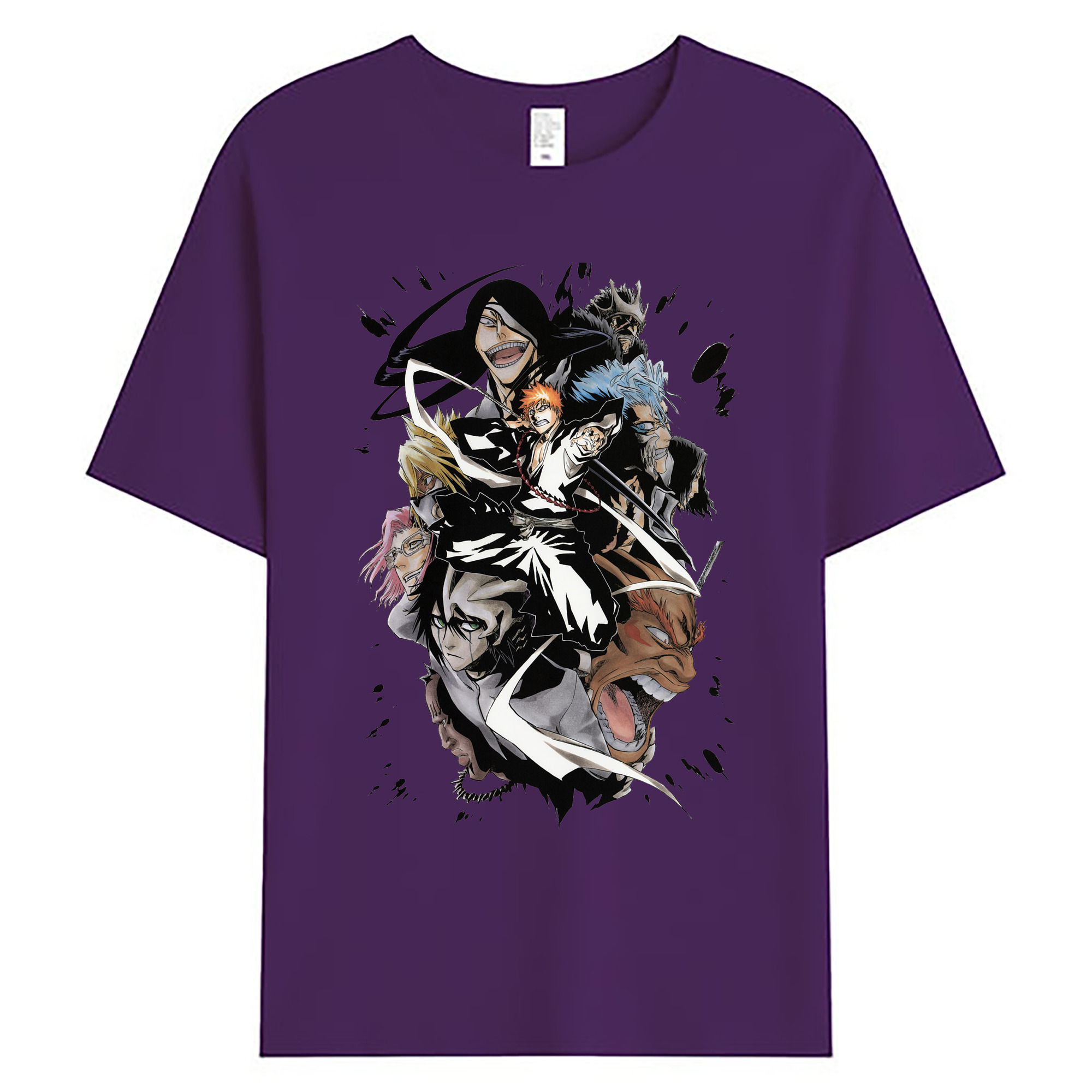 （画像用） ブリーチ 黒崎一護（くろさき いちご）BLEACH Kurosaki Ichigo 綿100％ メンズ半袖Tシャツ｜肌触りやわらか＆通気性