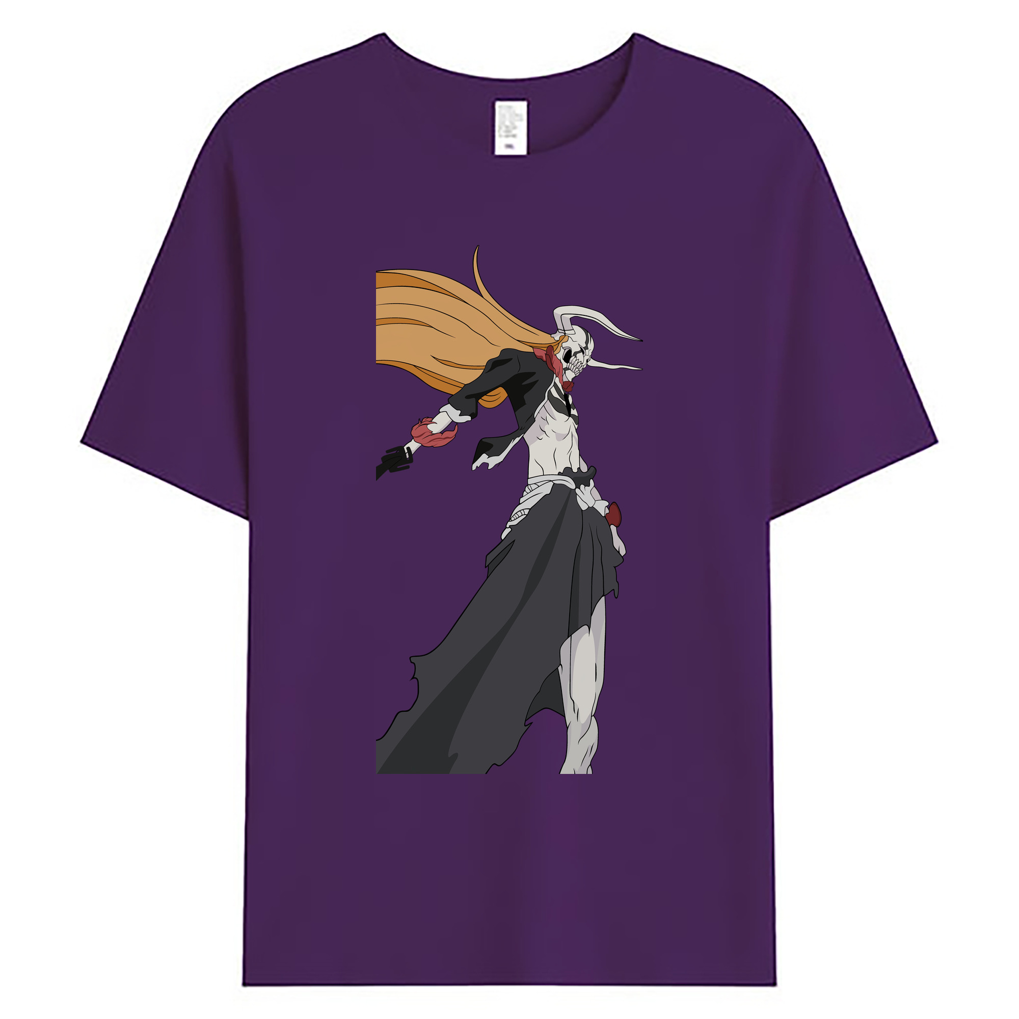 （画像用） ブリーチ 黒崎一護（くろさき いちご）BLEACH Kurosaki Ichigo 綿100％ メンズ半袖Tシャツ｜肌触りやわらか＆通気性