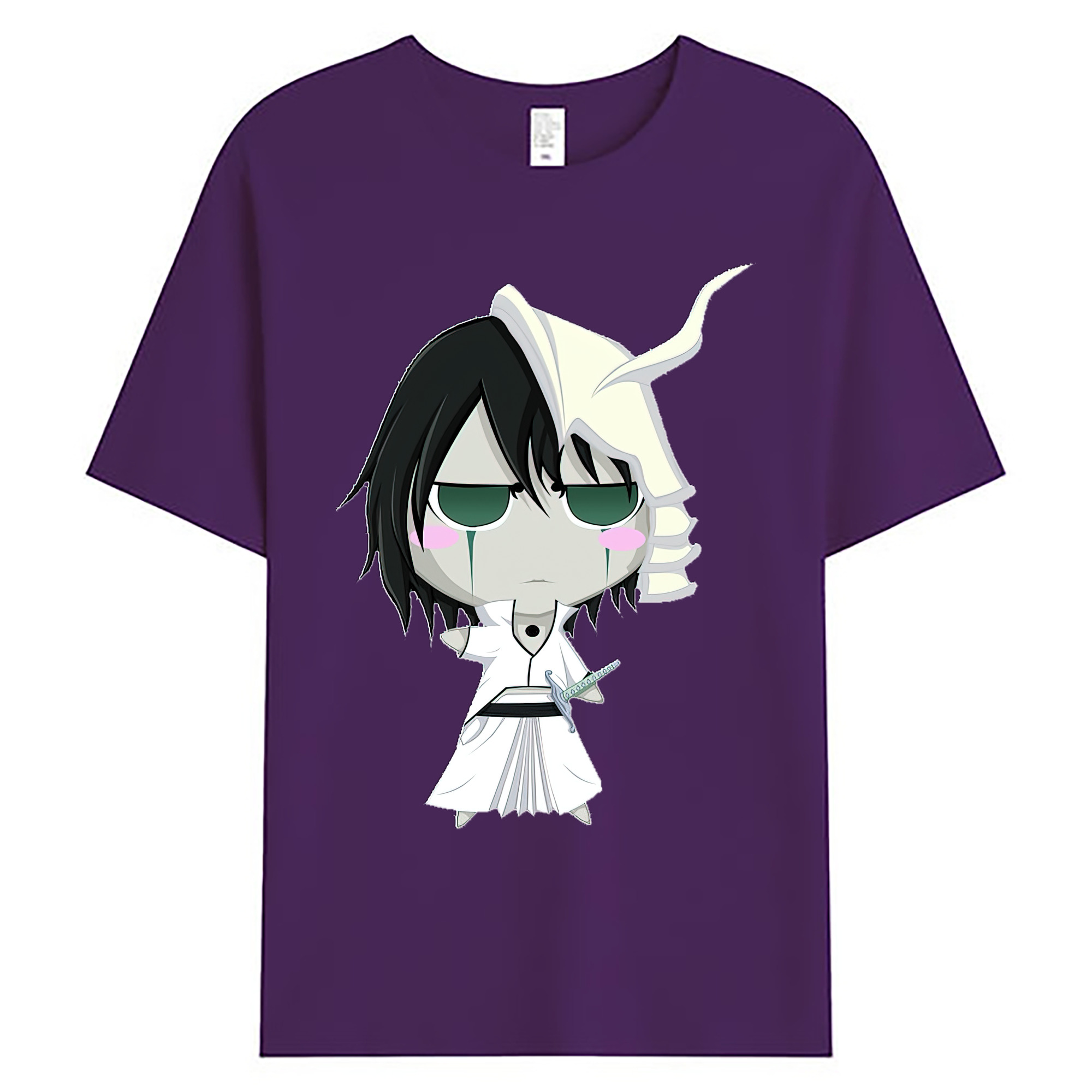 （画像用） ブリーチ ウルキオラ·シファー BLEACH Ulquiorra cifer 綿100％ メンズ半袖Tシャツ｜肌触りやわらか＆通気性