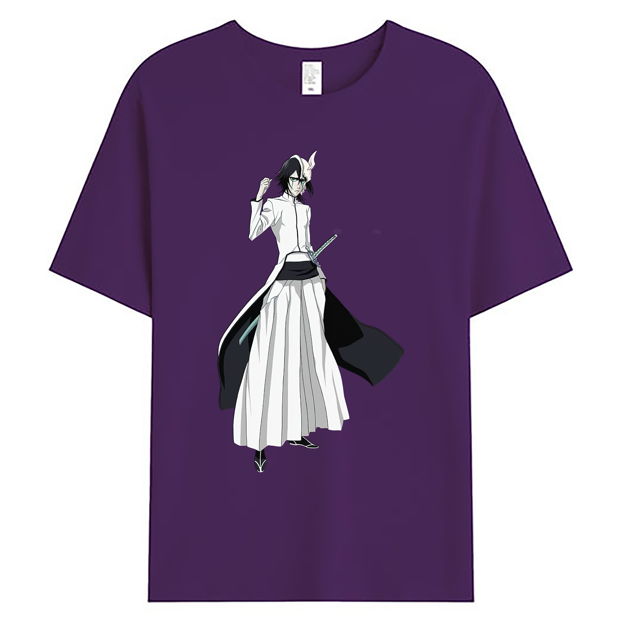 （画像用） ブリーチ ウルキオラ·シファー BLEACH Ulquiorra cifer 綿100％ メンズ半袖Tシャツ｜肌触りやわらか＆通気性